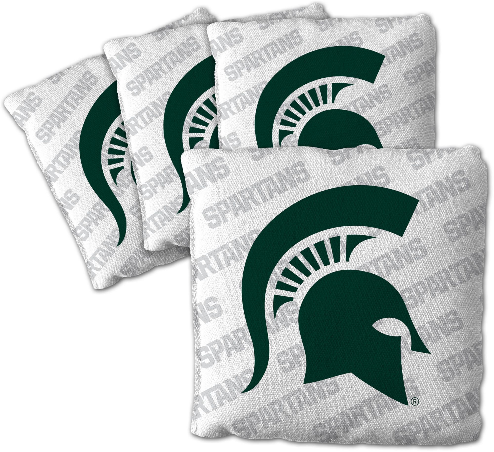 YouTheFan Michigan State Spartans White 4-Pack Cornhole Bean Bag Set product image