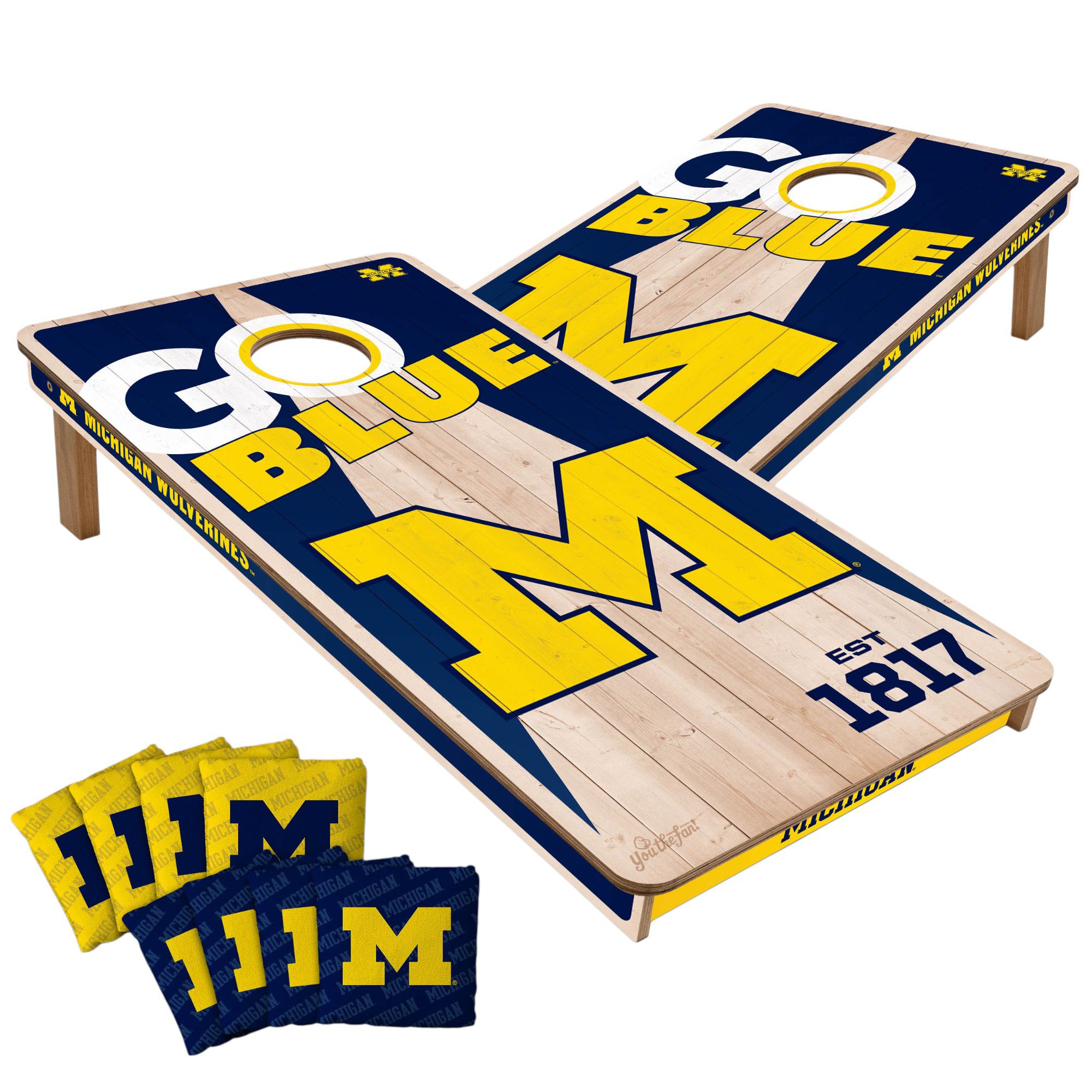 YouTheFan Michigan Wolverines 2' x 4' Cornhole Boards product image