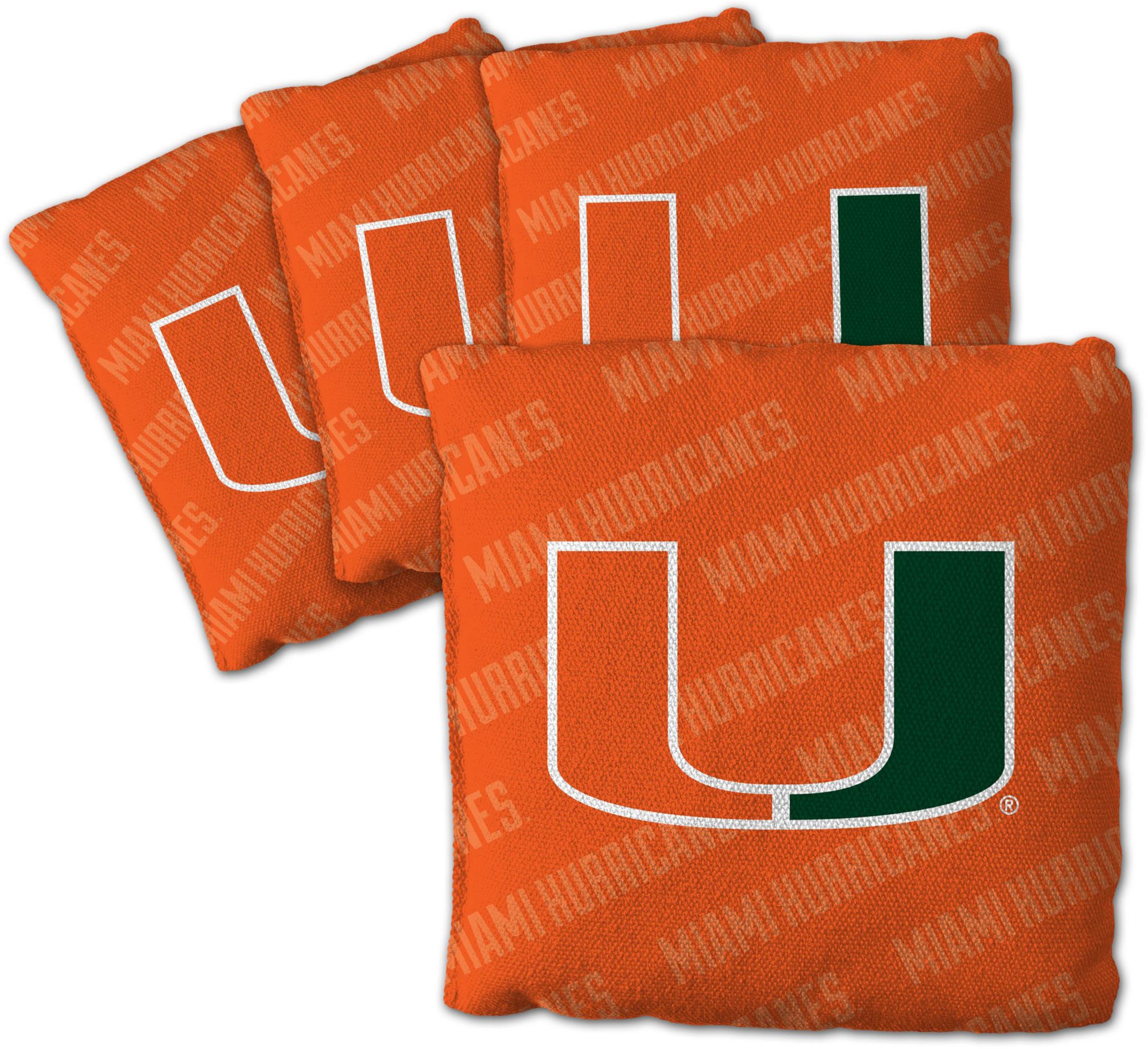 YouTheFan Miami (FL) Hurricanes Orange 4-Pack Cornhole Bean Bag Set product image