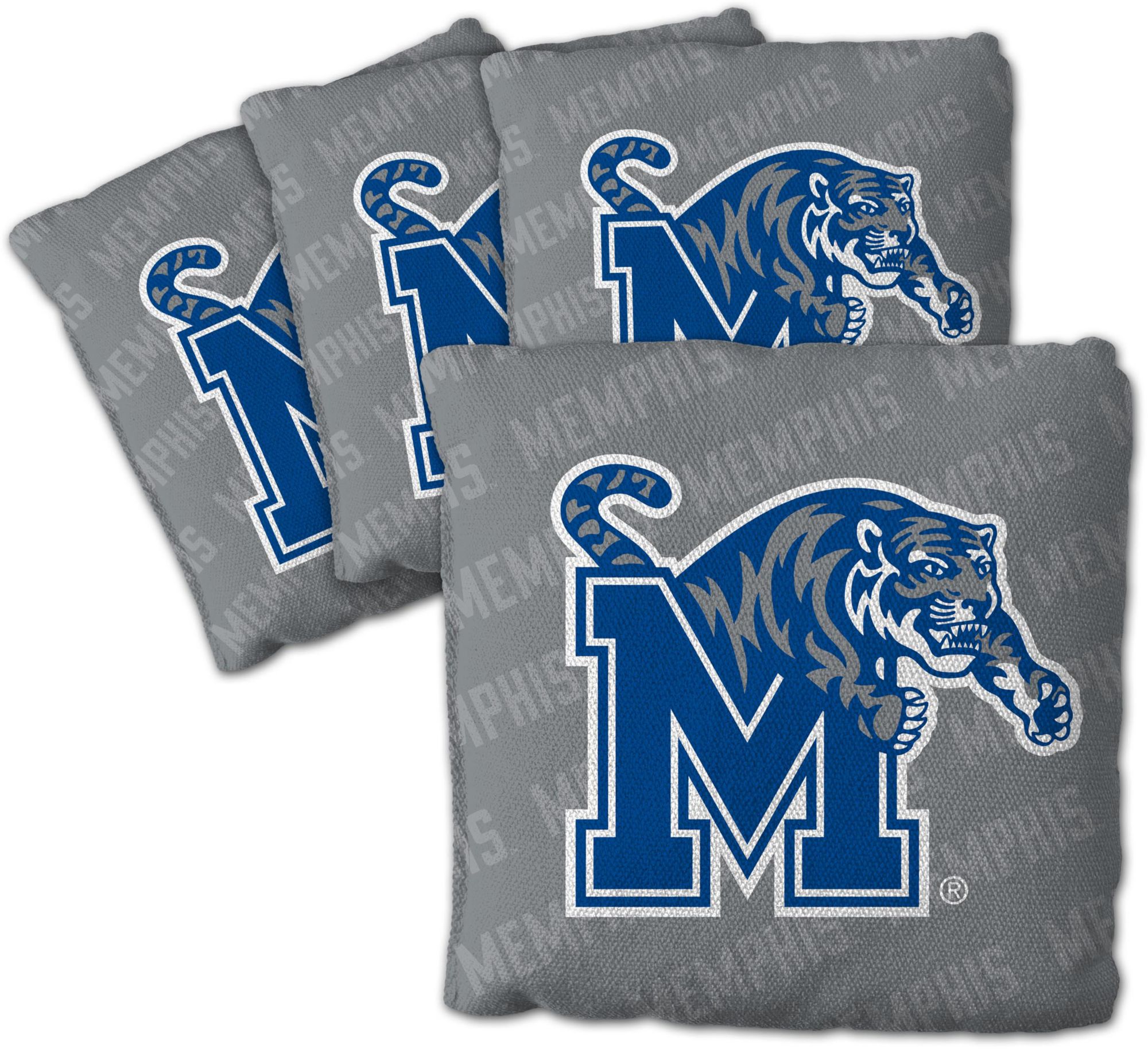 YouTheFan Memphis Tigers Grey 4-Pack Cornhole Bean Bag Set product image