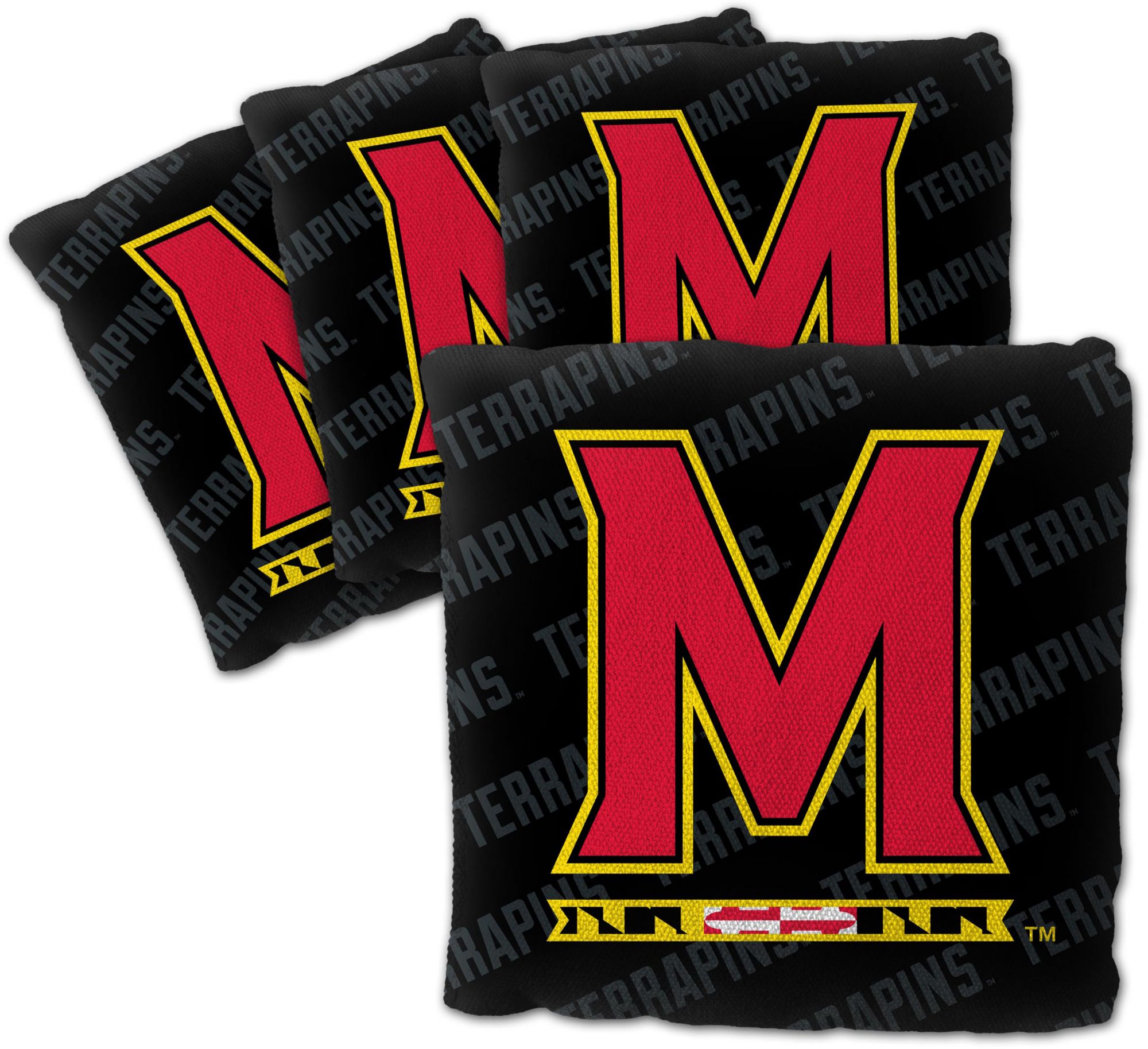 YouTheFan Maryland Terrapins Black 4-Pack Cornhole Bean Bag Set product image
