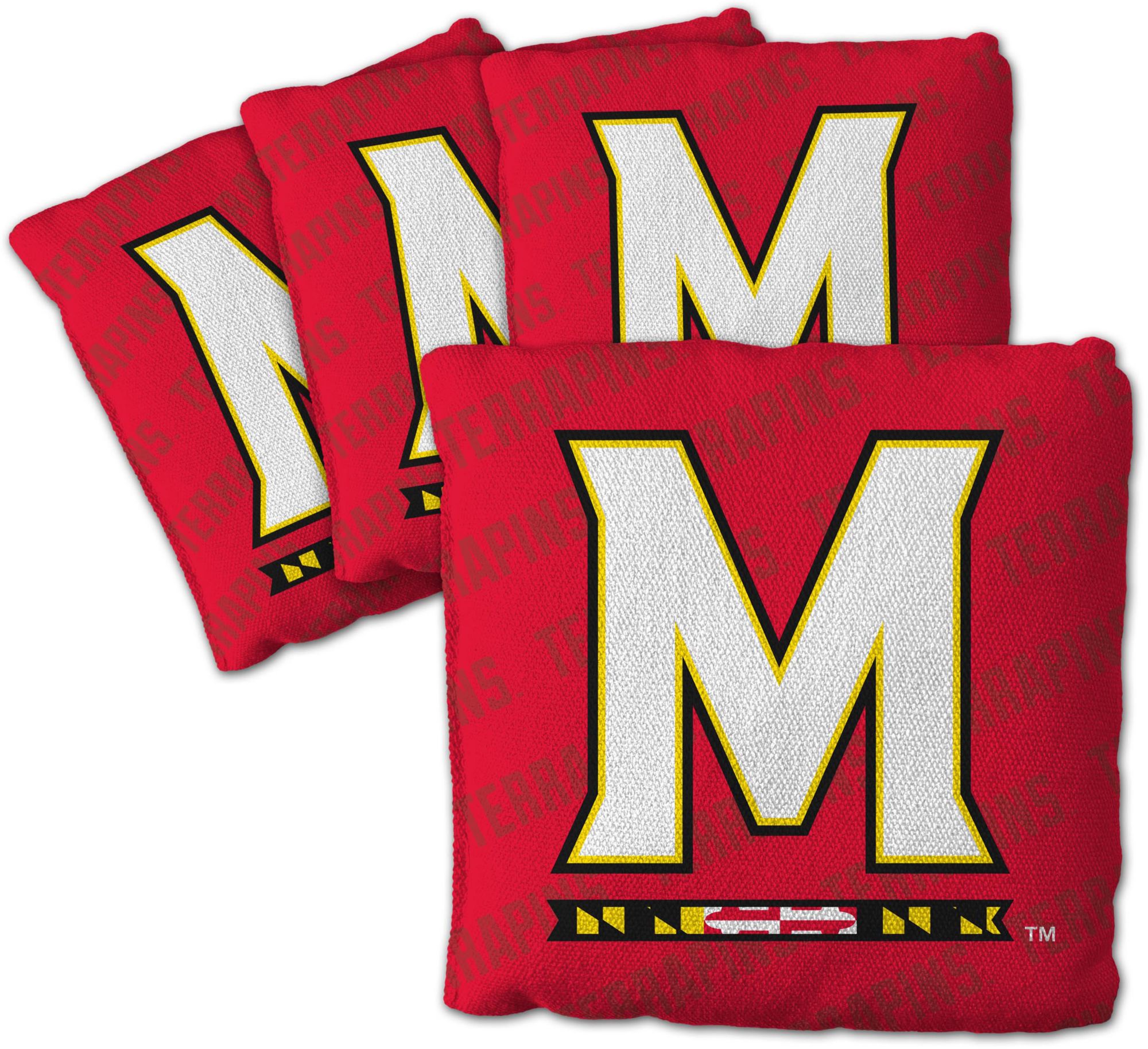 YouTheFan Maryland Terrapins Red 4-Pack Cornhole Bean Bag Set product image