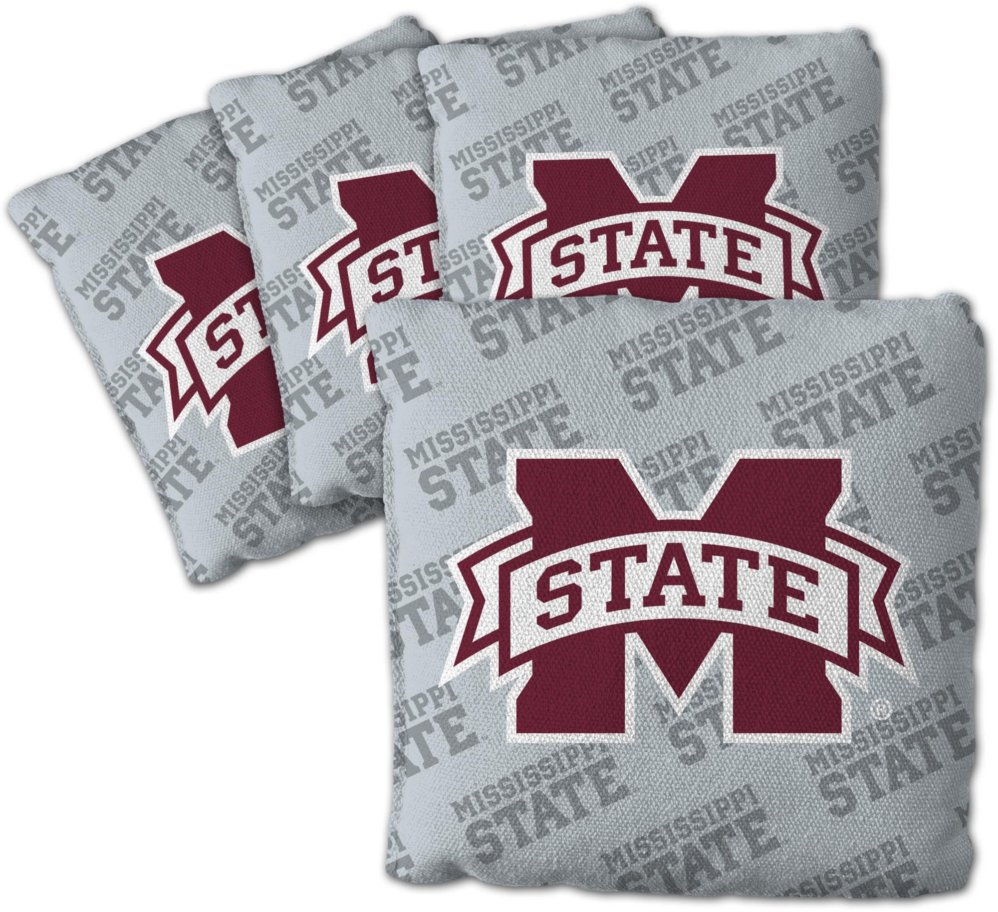 YouTheFan Mississippi State Bulldogs Grey 4-Pack Cornhole Bean Bag Set product image