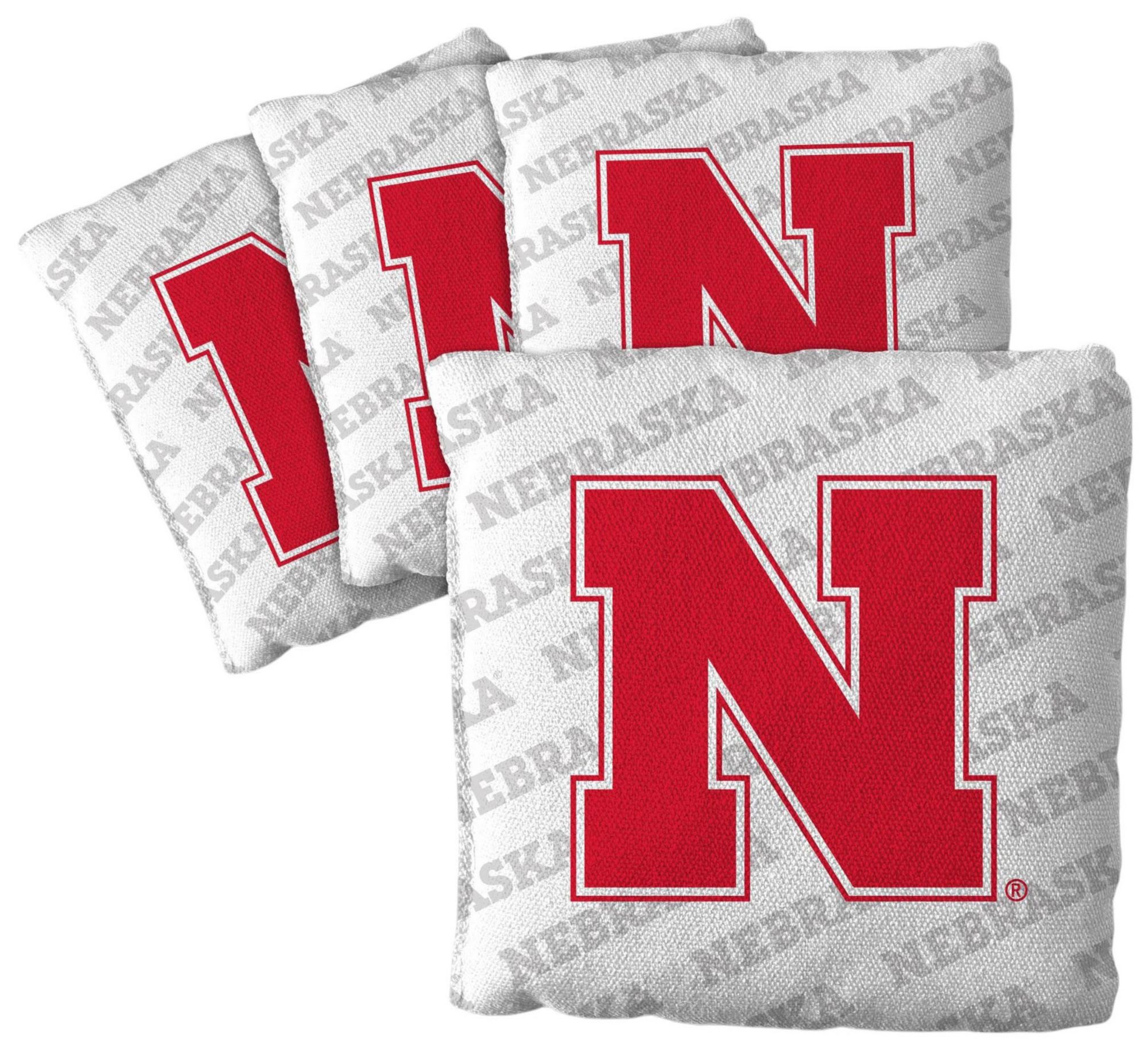 YouTheFan Nebraska Cornhuskers White 4-Pack Cornhole Bean Bag Set product image