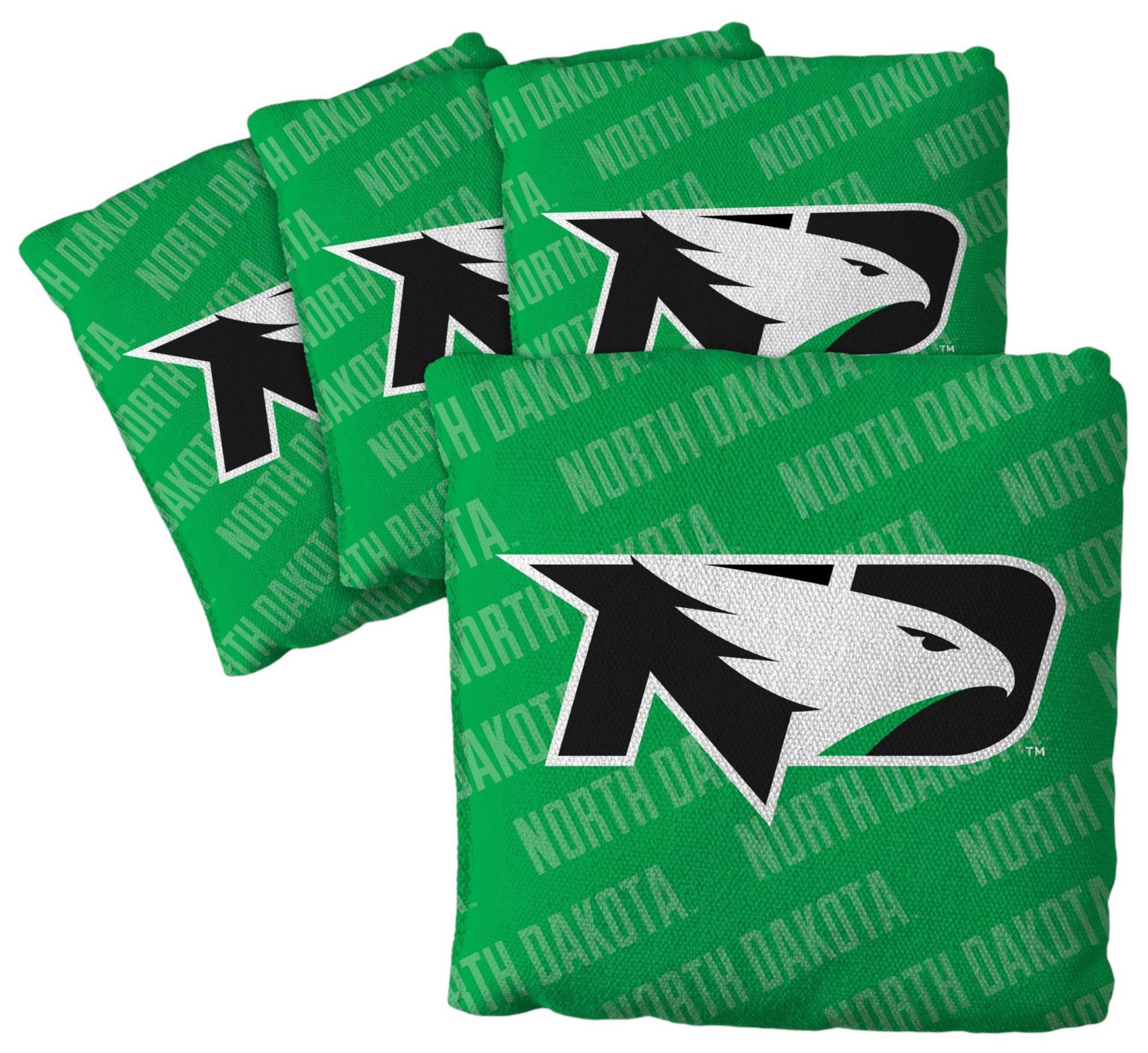 YouTheFan North Dakota Fighting Hawks Green 4-Pack Cornhole Bean Bag Set product image