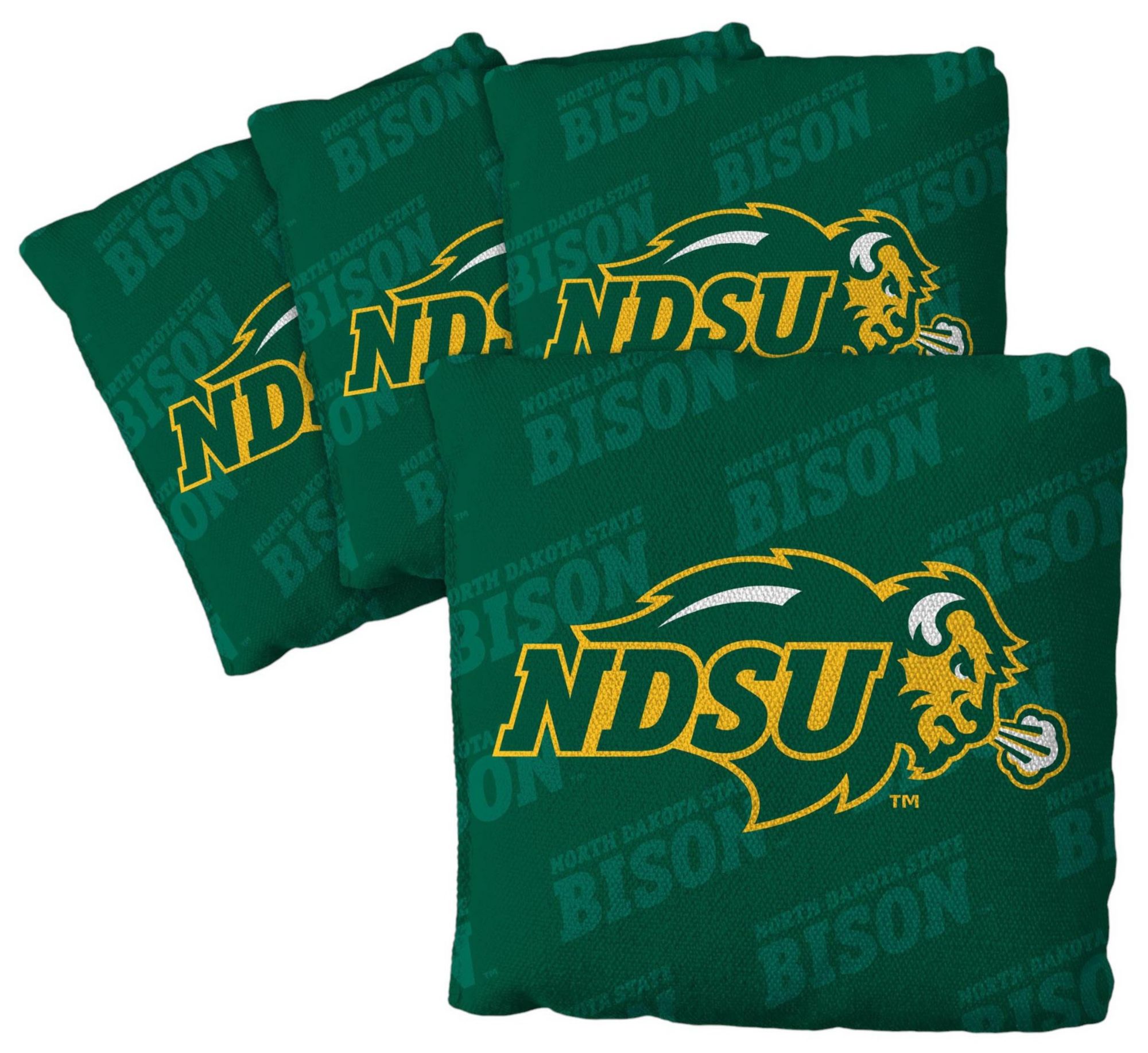 YouTheFan North Dakota State Bison Green 4-Pack Cornhole Bean Bag Set product image