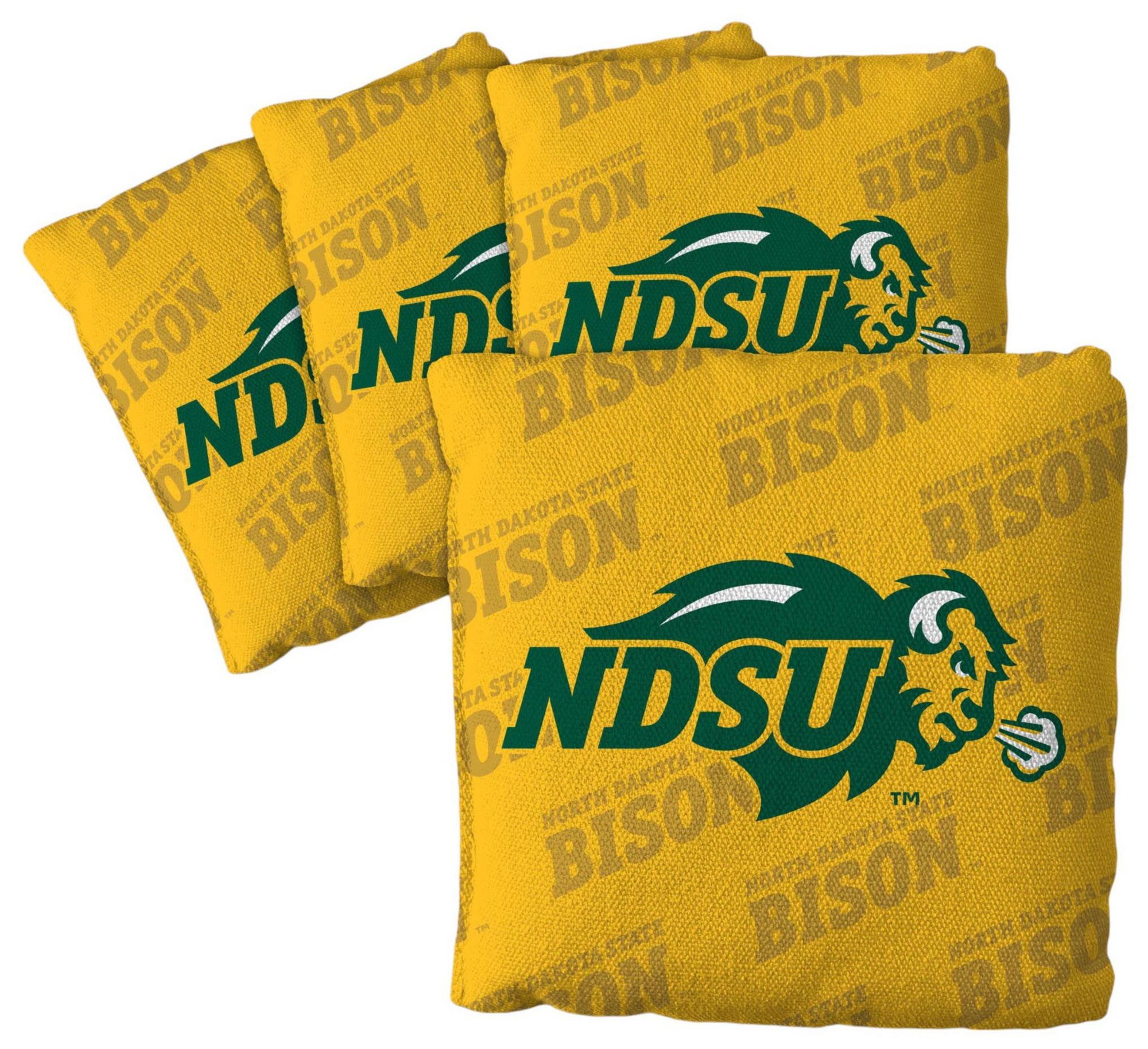 YouTheFan North Dakota State Bison Yellow 4-Pack Cornhole Bean Bag Set product image
