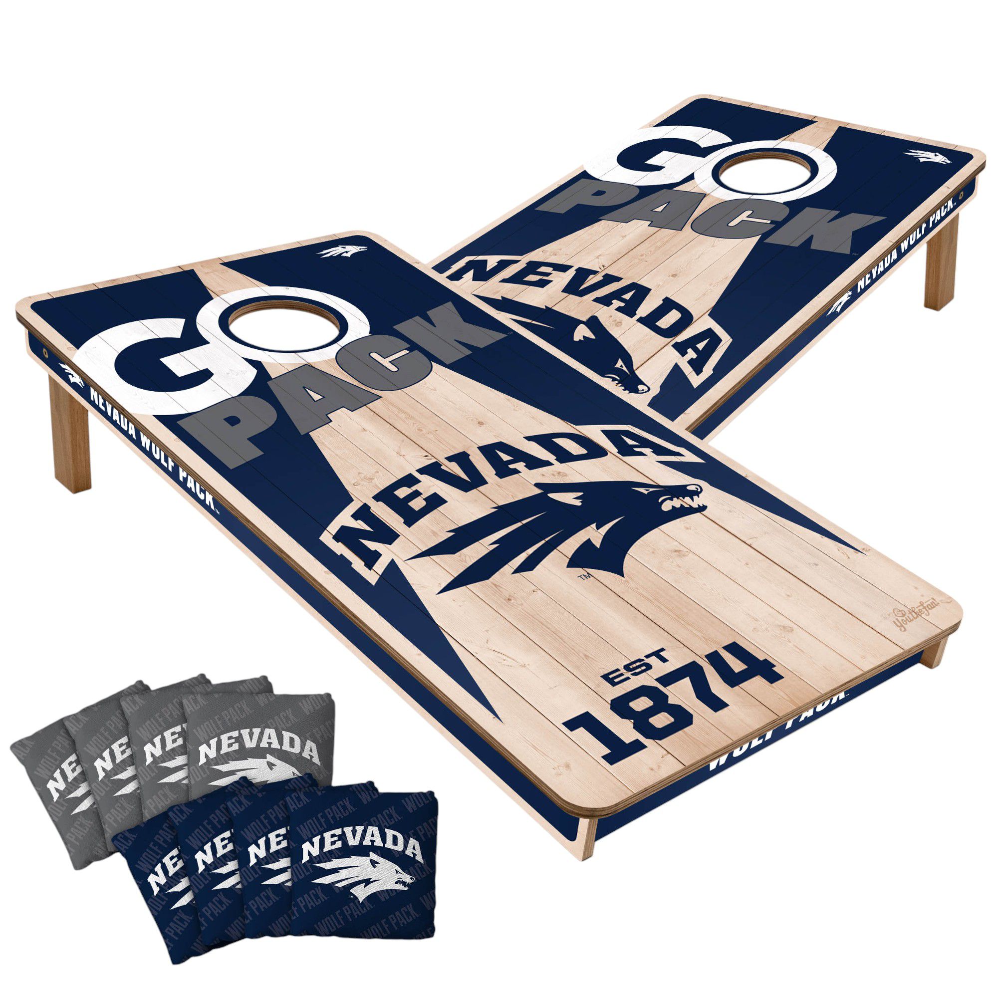 YouTheFan Nevada Wolf Pack 2' x 4' Cornhole Boards product image