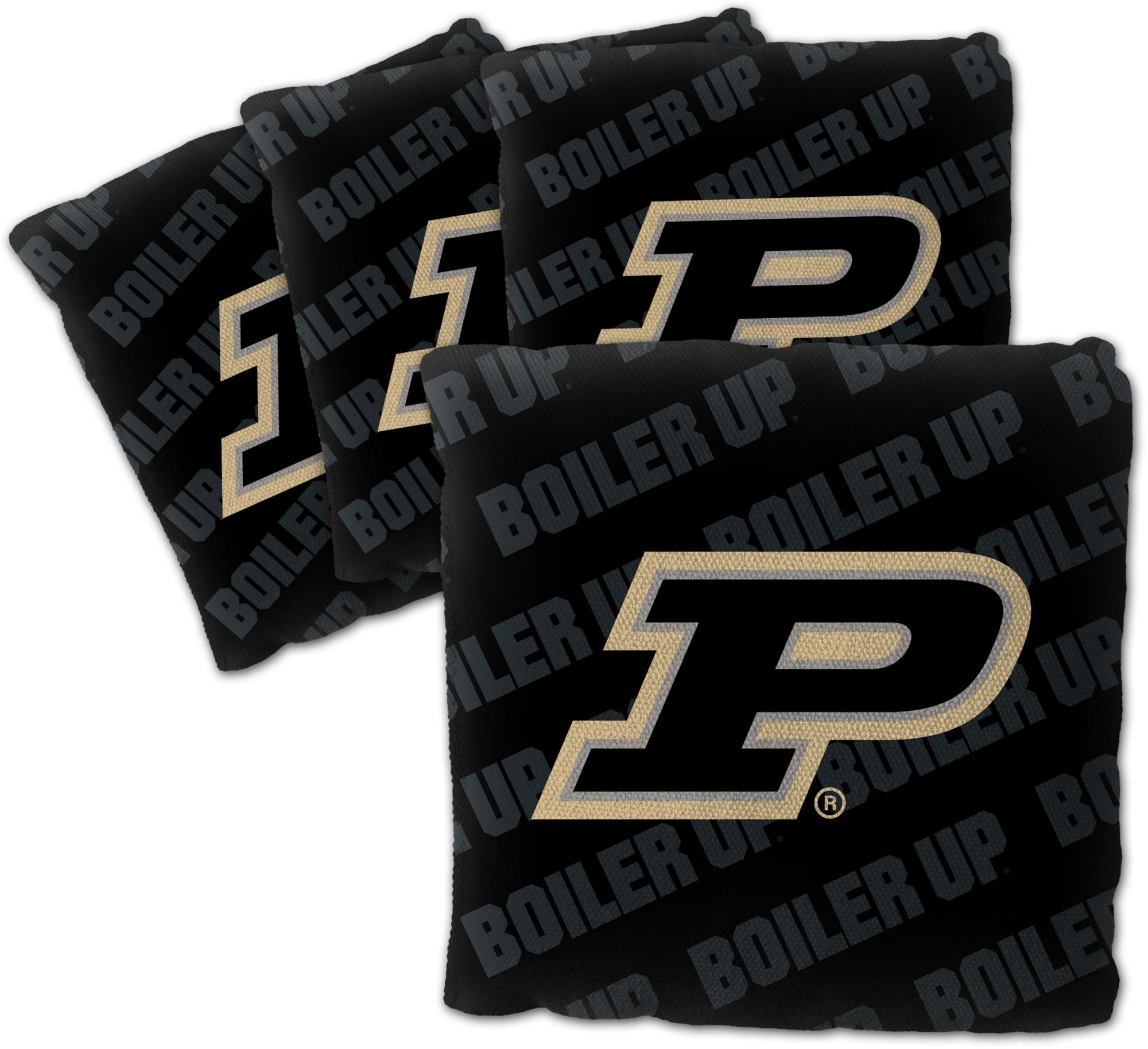 YouTheFan Purdue Boilermakers Black 4-Pack Cornhole Bean Bag Set product image