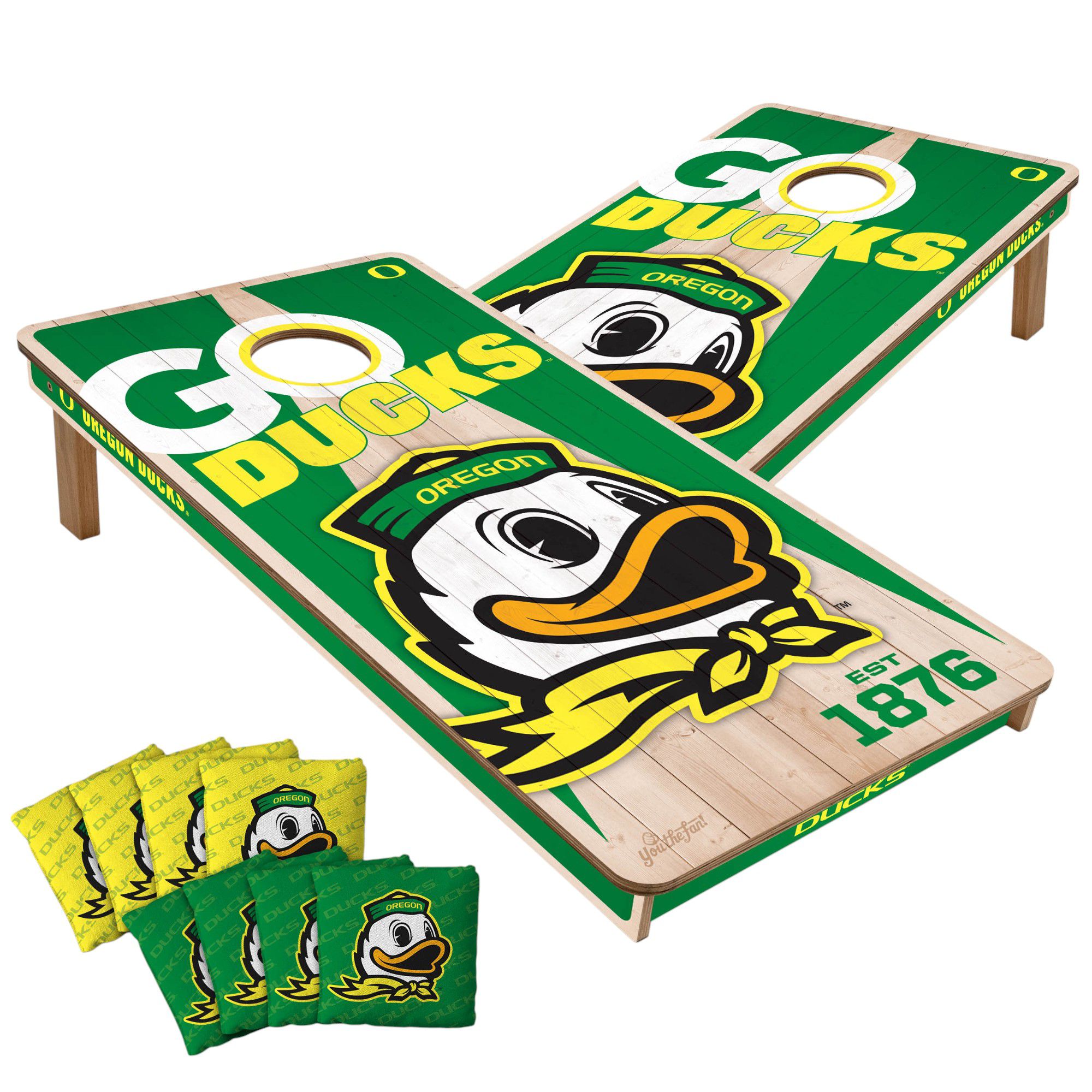 YouTheFan Oregon Ducks 2' x 4' Cornhole Boards product image