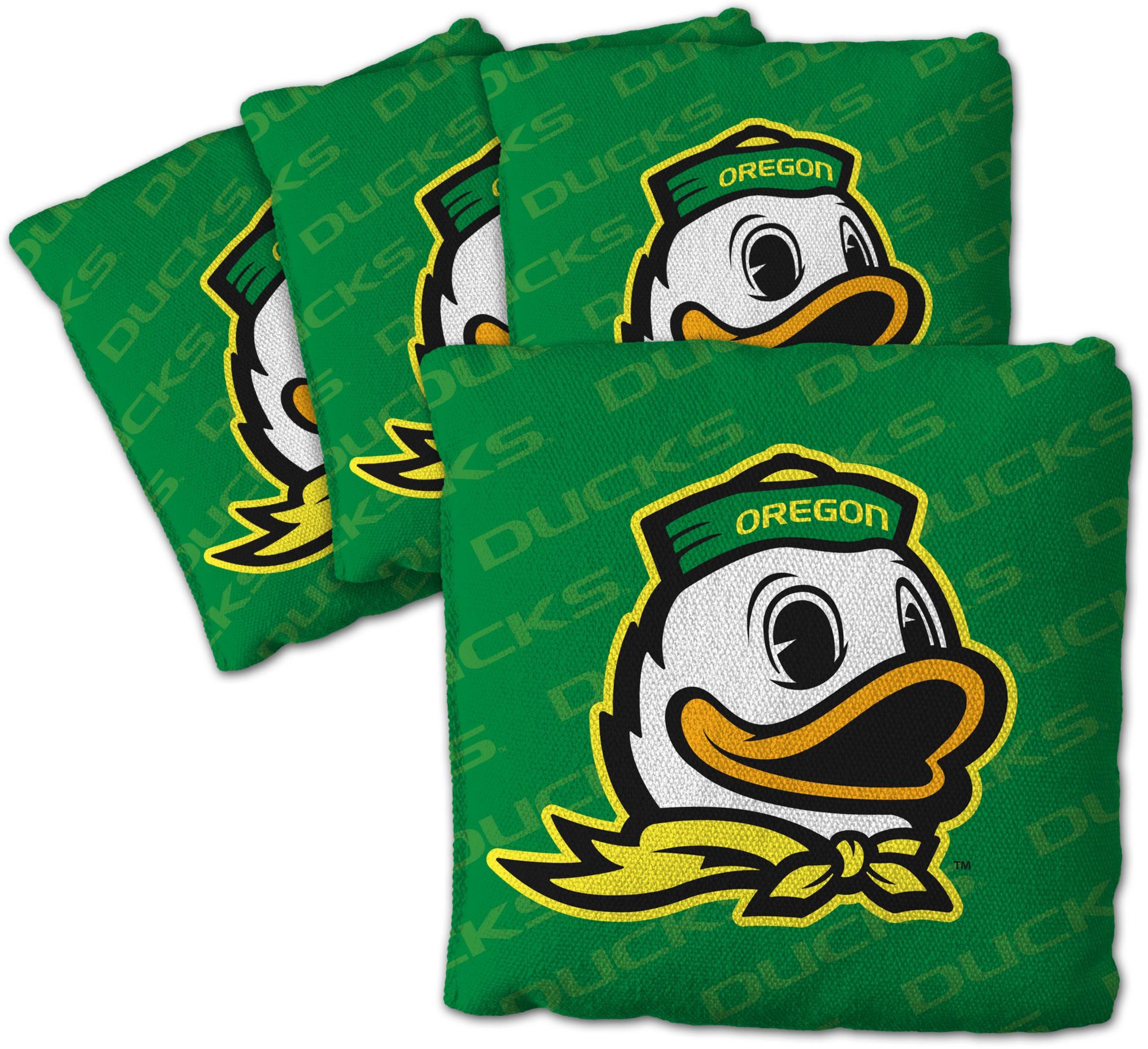 YouTheFan Oregon Ducks Green 4-Pack Cornhole Bean Bag Set product image