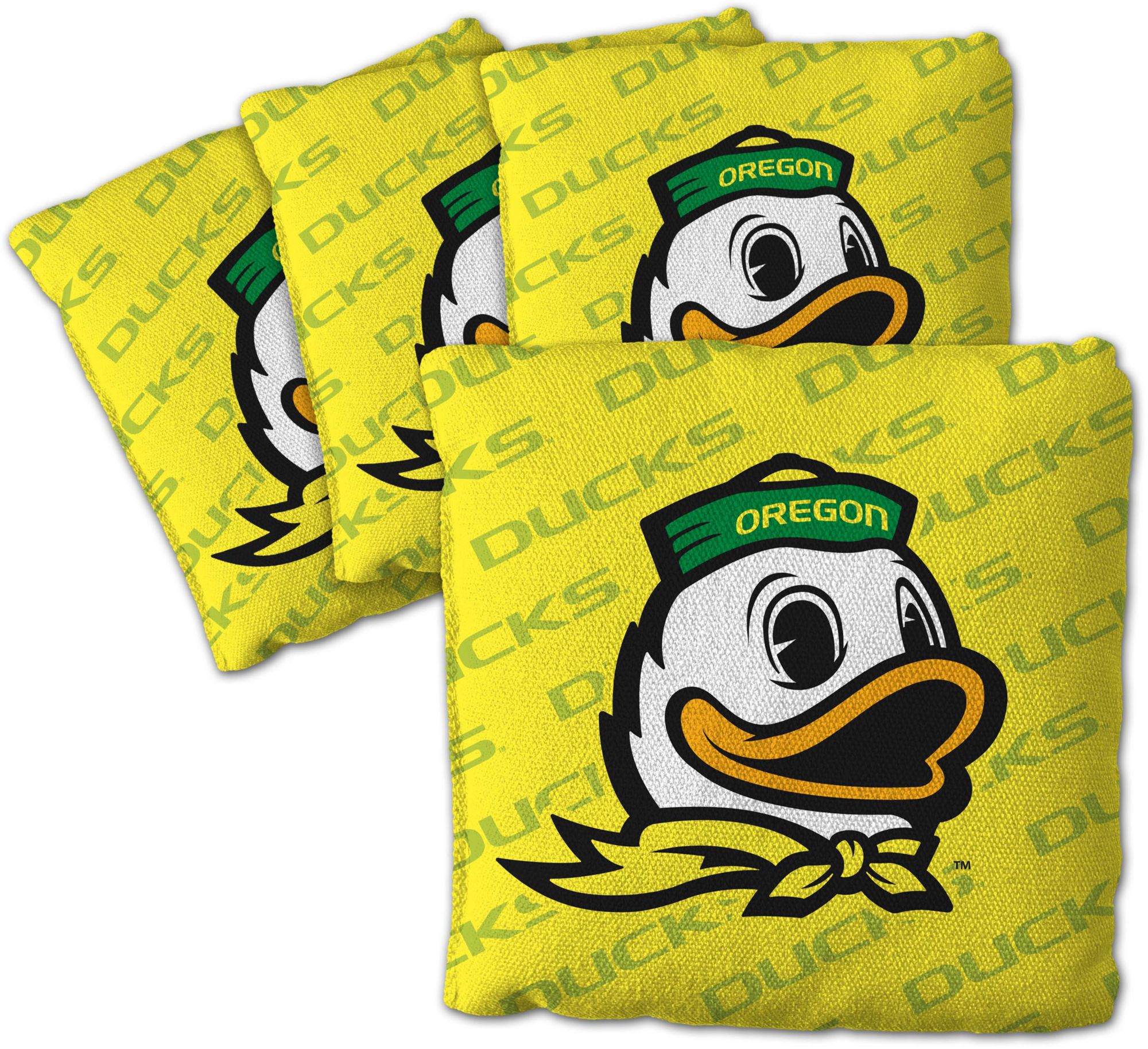 YouTheFan Oregon Ducks Yellow 4-Pack Cornhole Bean Bag Set product image