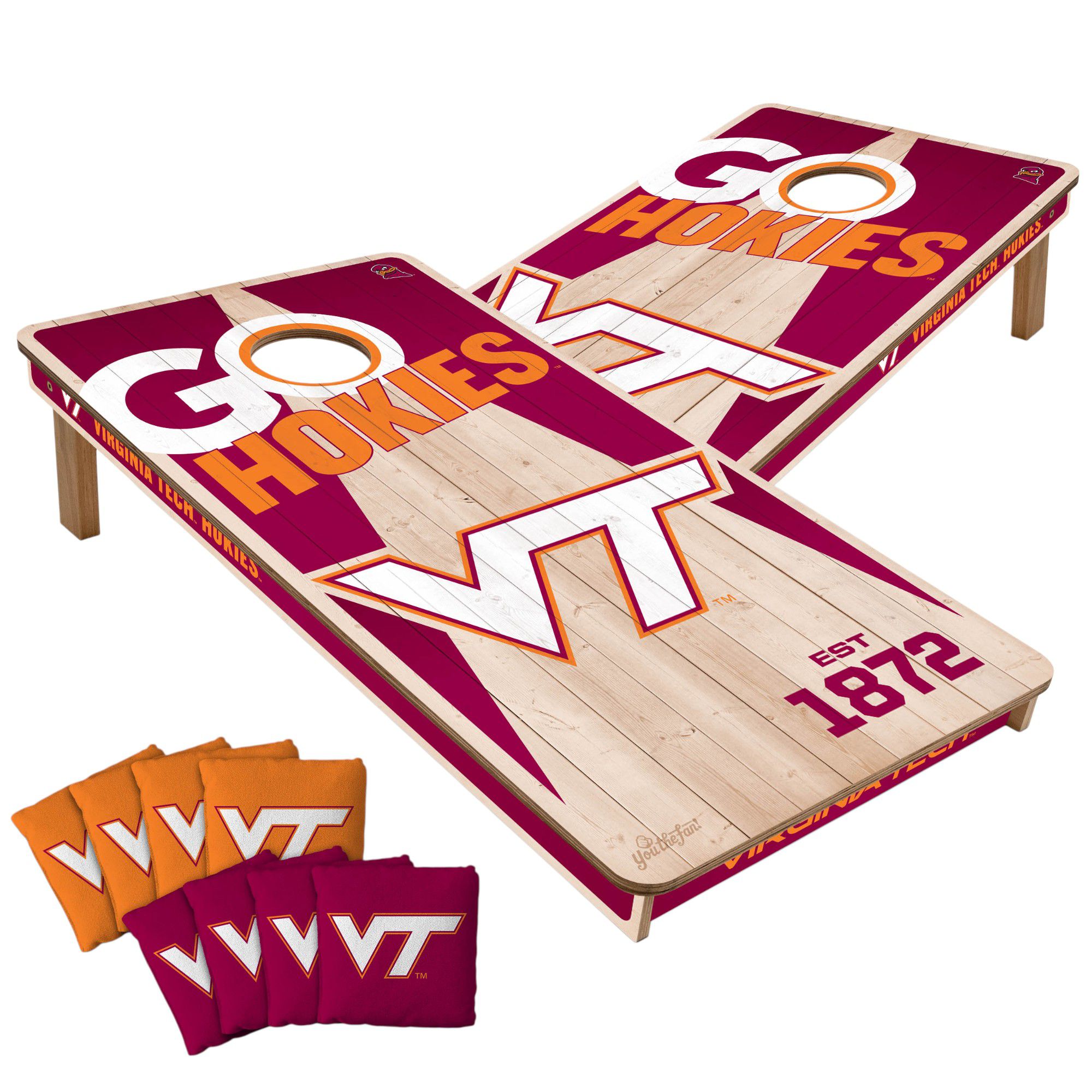 YouTheFan Virginia Tech Hokies 2' x 4' Cornhole Boards product image