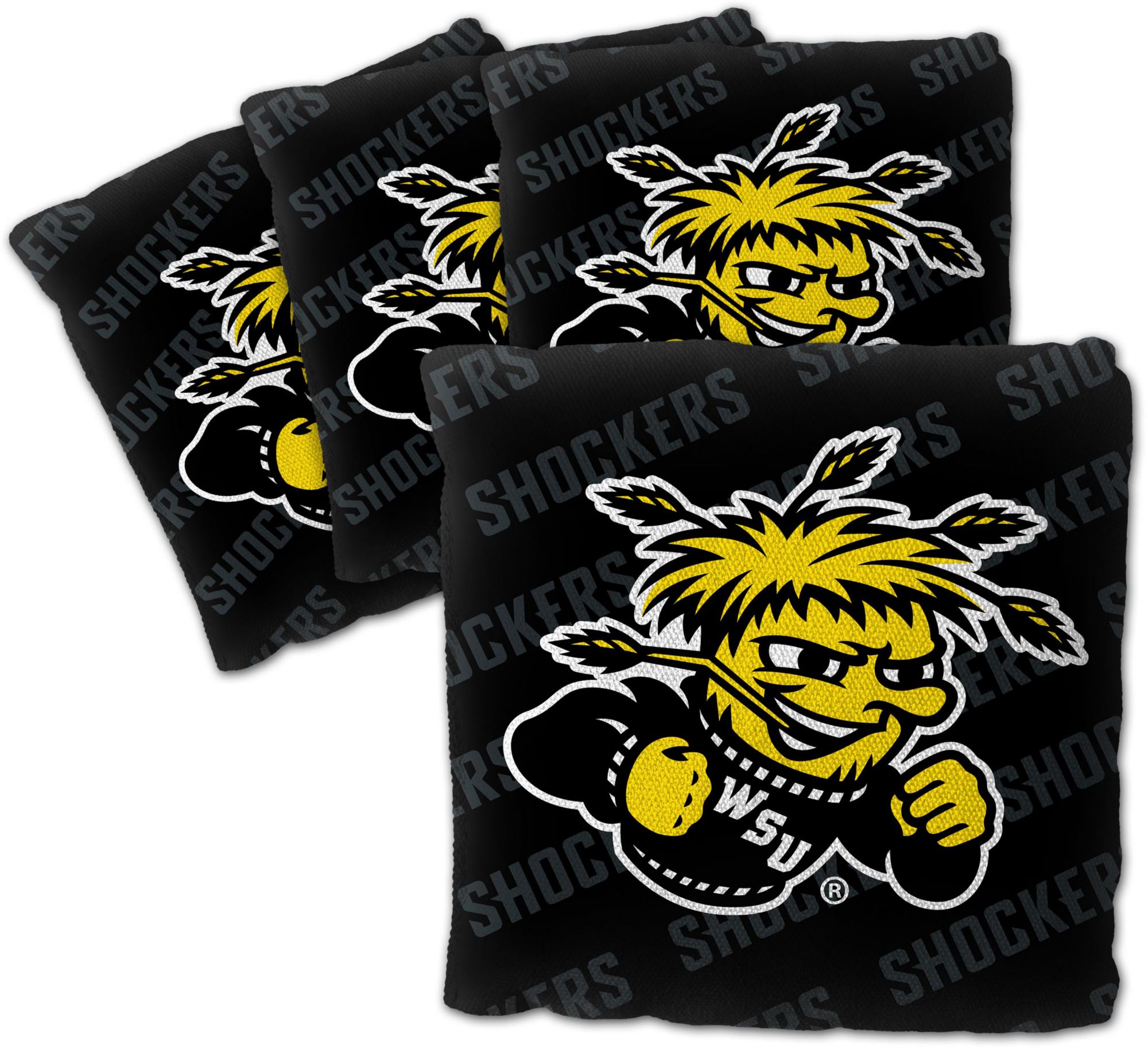 YouTheFan Wichita State Shockers Black 4-Pack Cornhole Bean Bag Set product image