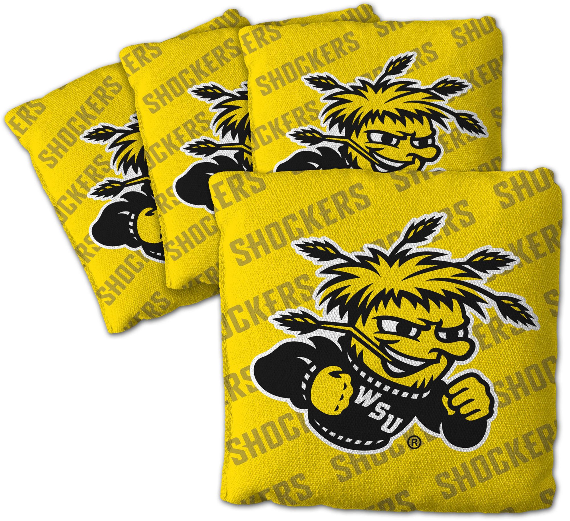YouTheFan Wichita State Shockers Yellow 4-Pack Cornhole Bean Bag Set product image