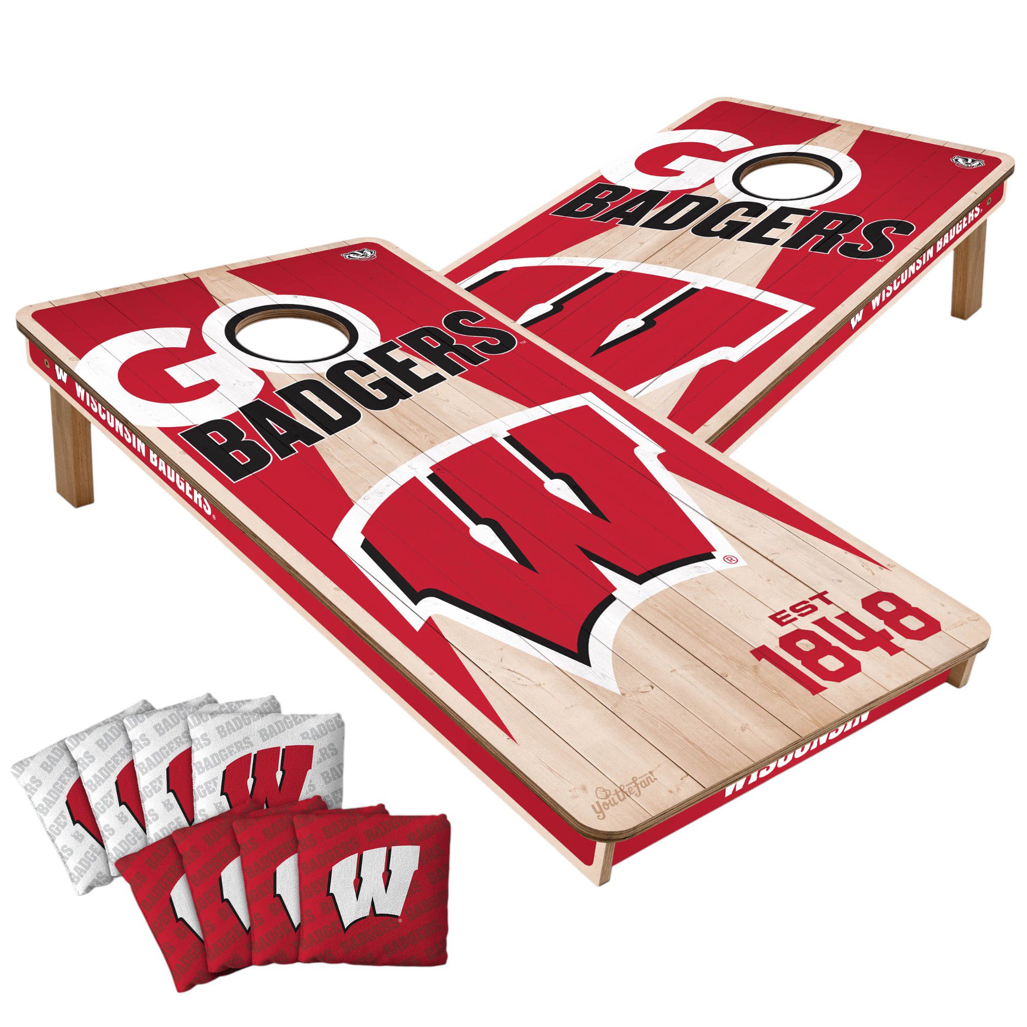 YouTheFan Wisconsin Badgers 2' x 4' Cornhole Boards product image