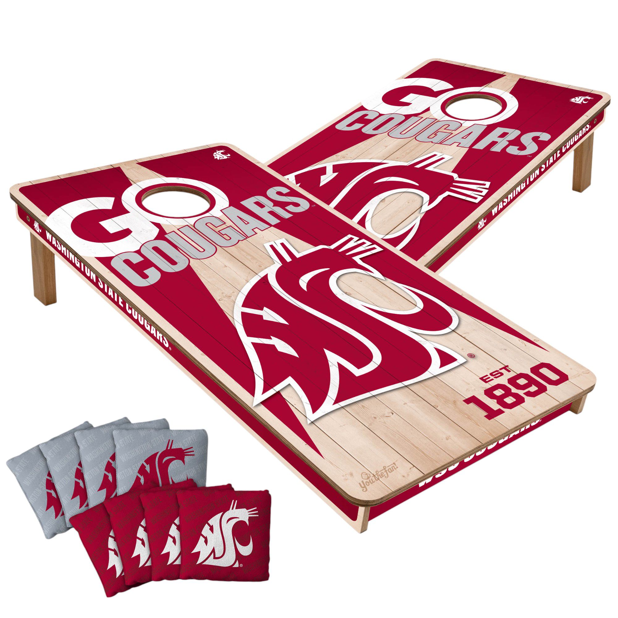 YouTheFan Washington State Cougars 2' x 4' Cornhole Boards product image