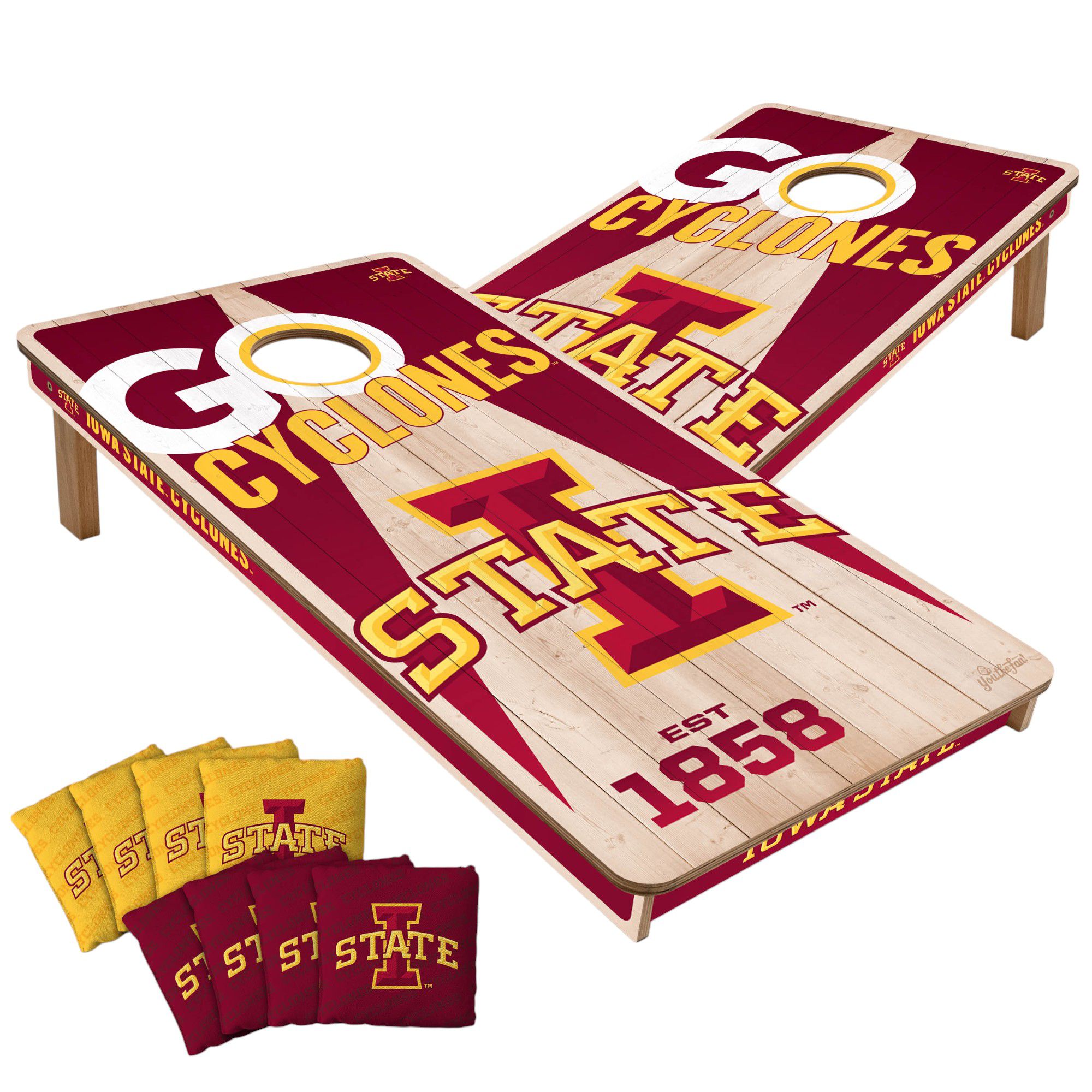 YouTheFan Iowa State Cyclones 2' x 4' Cornhole Boards product image