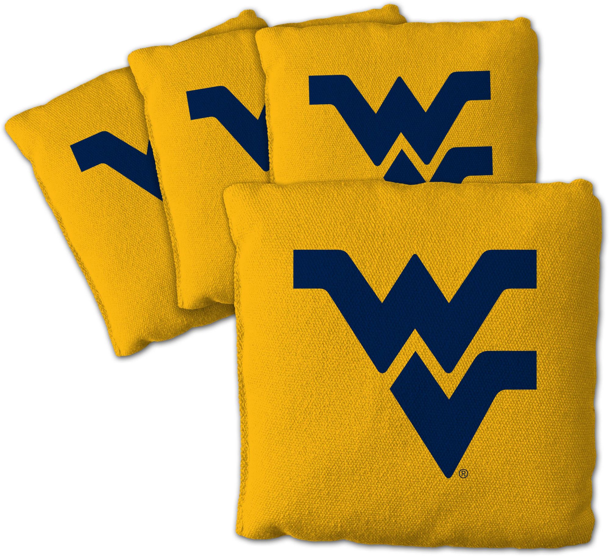 YouTheFan West Virginia Mountaineers Yellow 4-Pack Cornhole Bean Bag Set product image