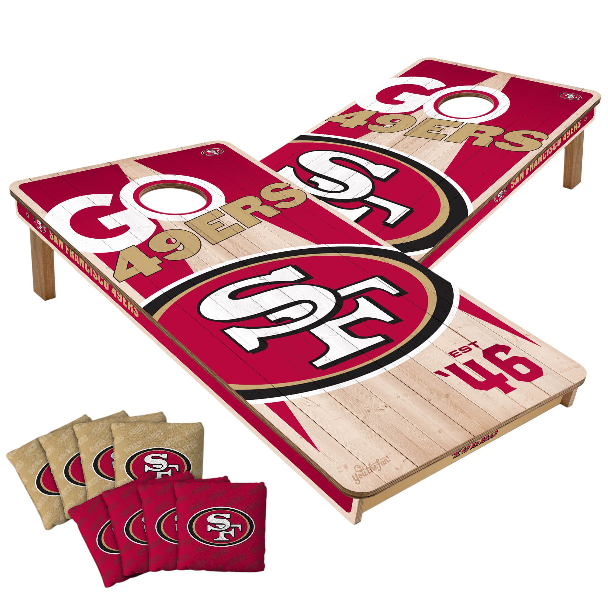 YouTheFan San Francisco 49ers 2' x 4' Cornhole Boards product image
