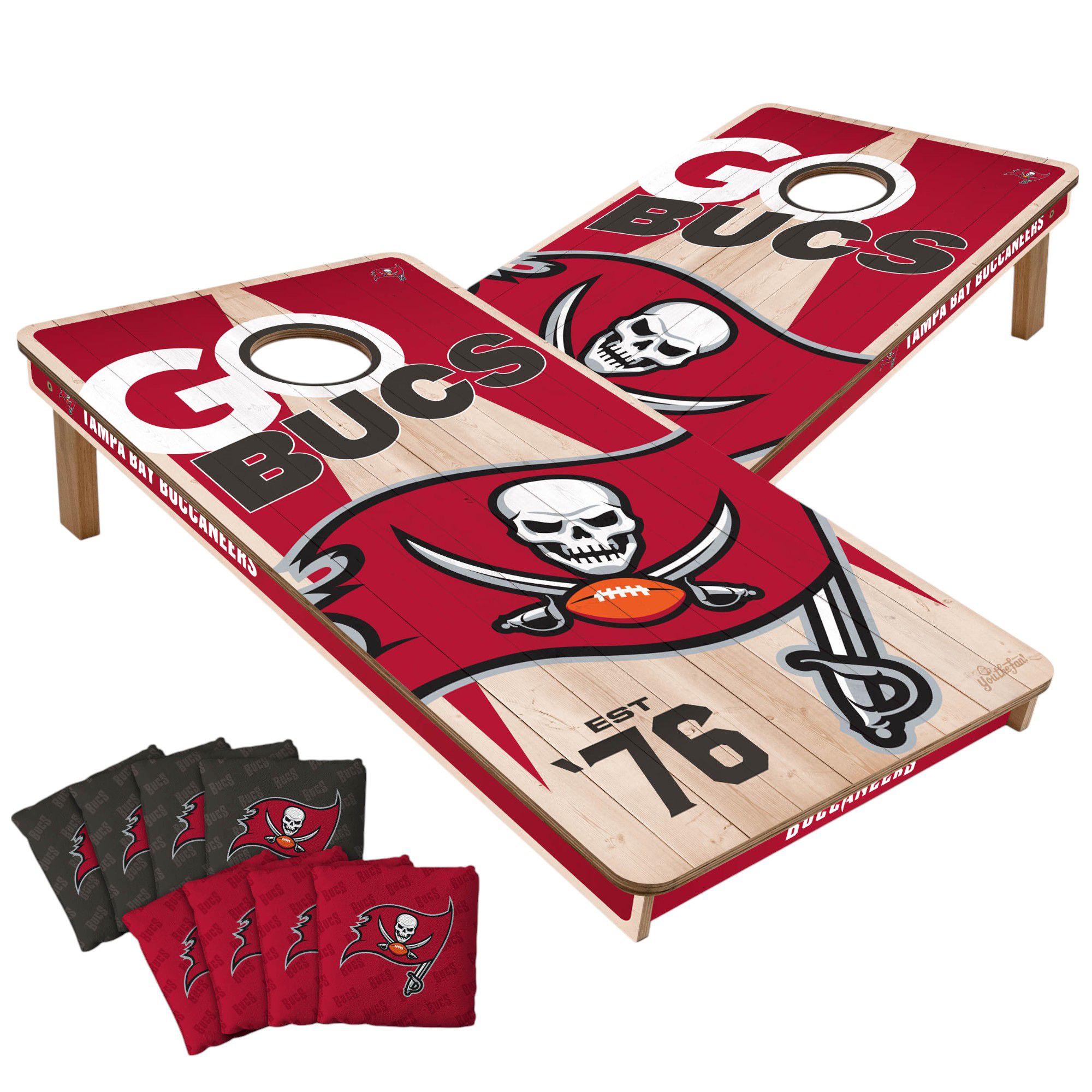 YouTheFan Tampa Bay Buccaneers 2' x 4' Cornhole Boards product image