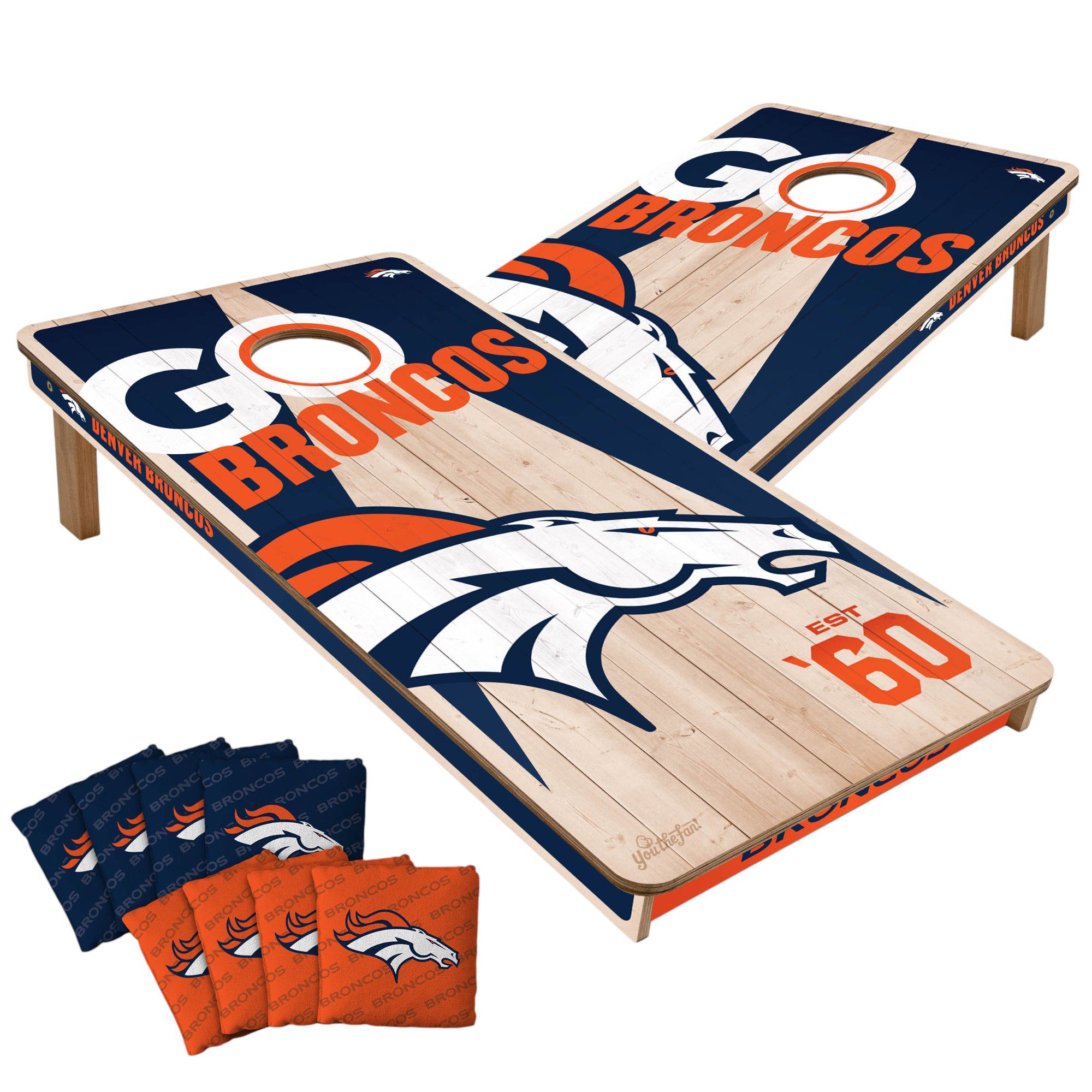 YouTheFan Denver Broncos 2' x 4' Cornhole Boards product image