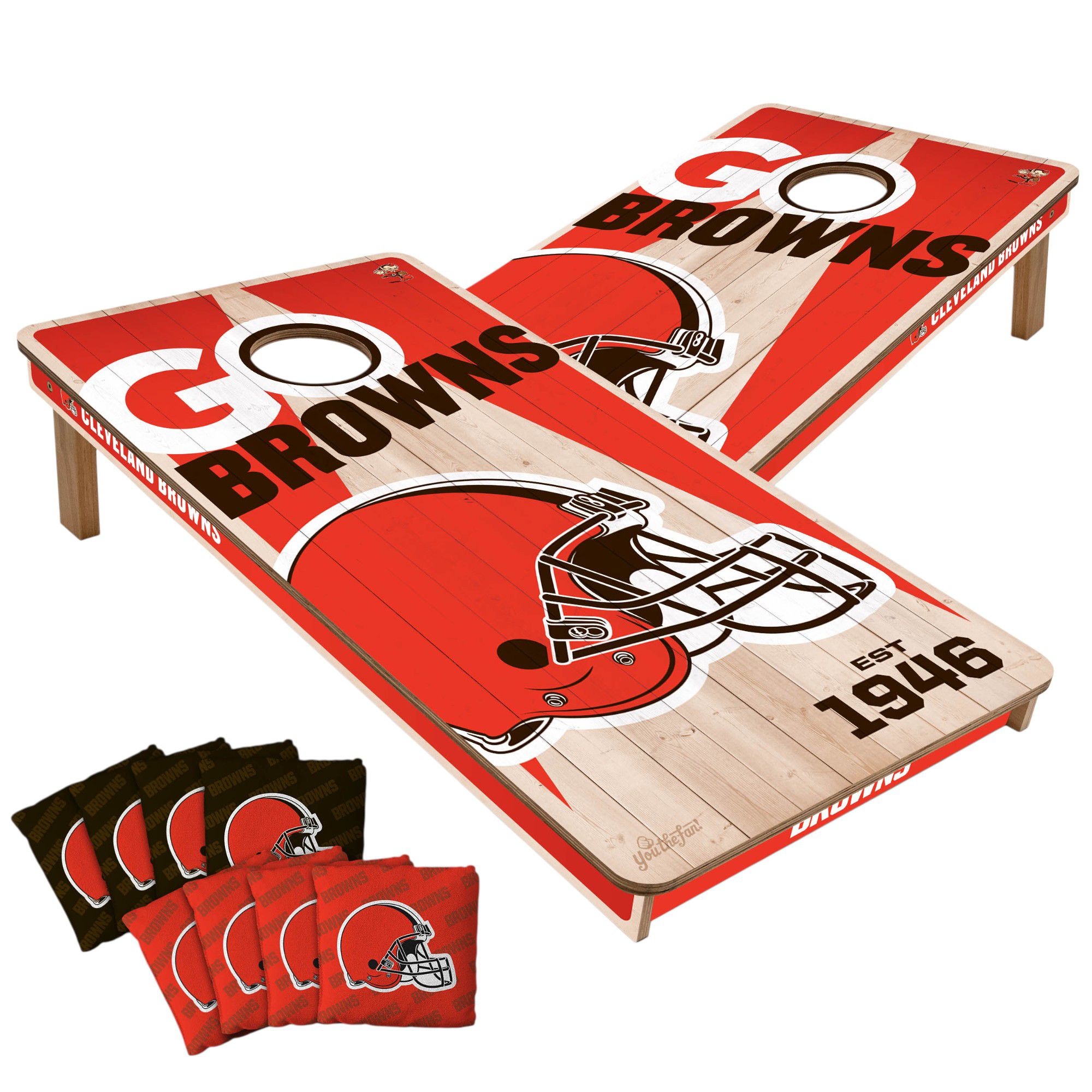 YouTheFan Cleveland Browns 2' x 4' Cornhole Boards product image
