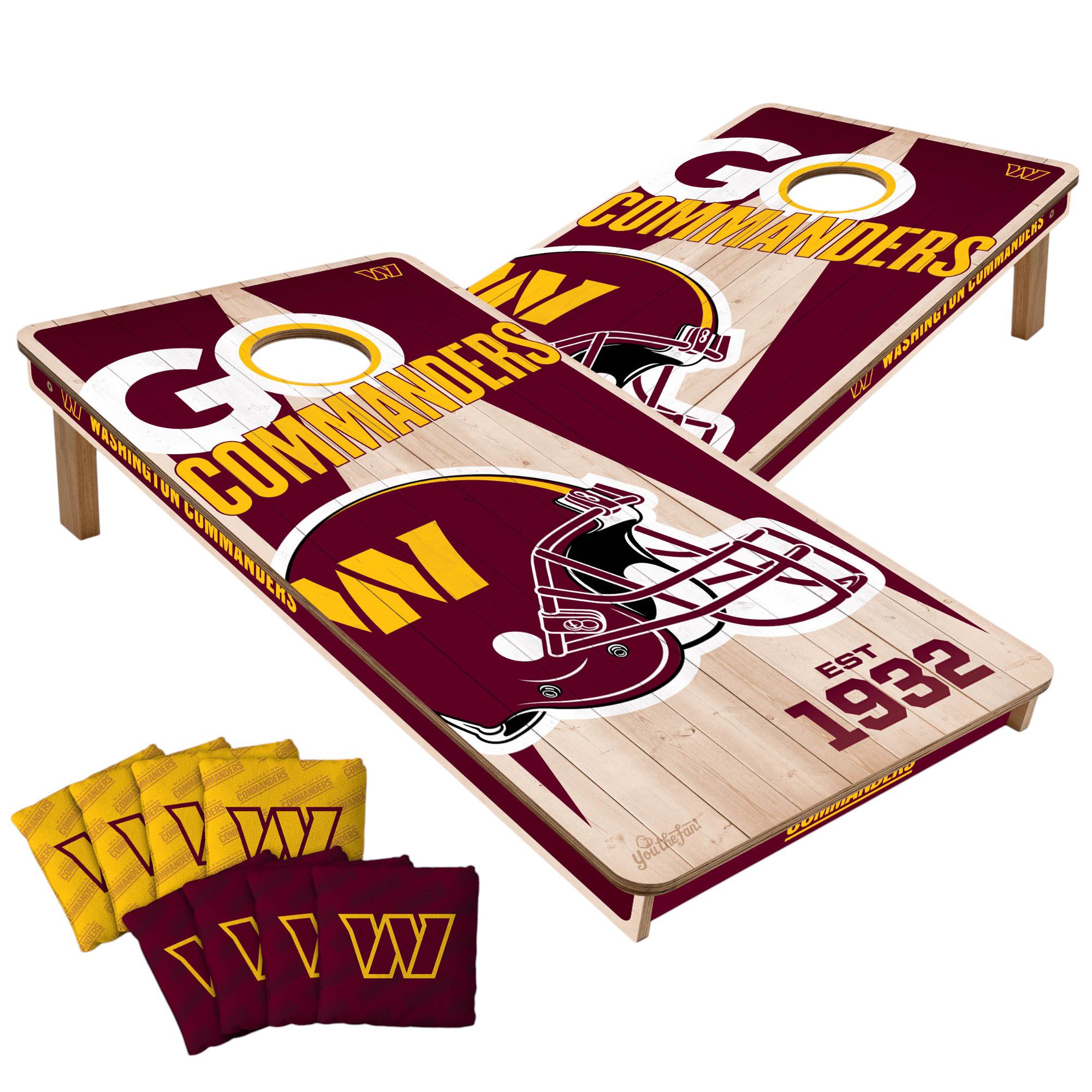 YouTheFan Washington Commanders 2' x 4' Cornhole Boards product image