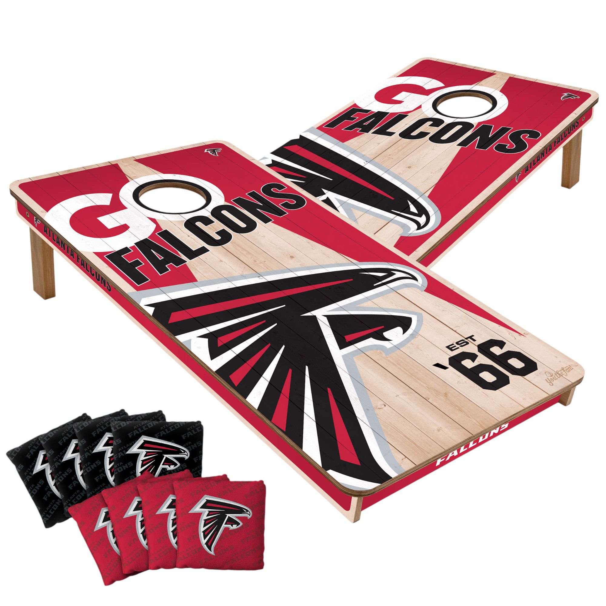 YouTheFan Atlanta Falcons 2' x 4' Cornhole Boards product image