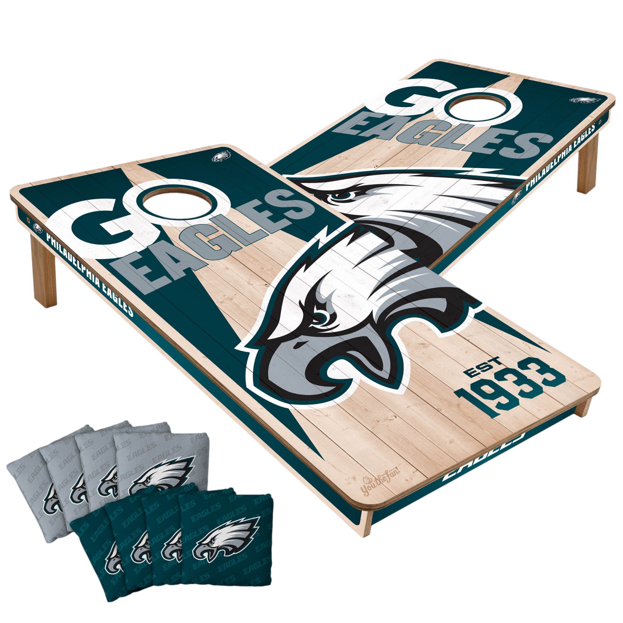 YouTheFan Philadelphia Eagles 2' x 4' Cornhole Boards product image