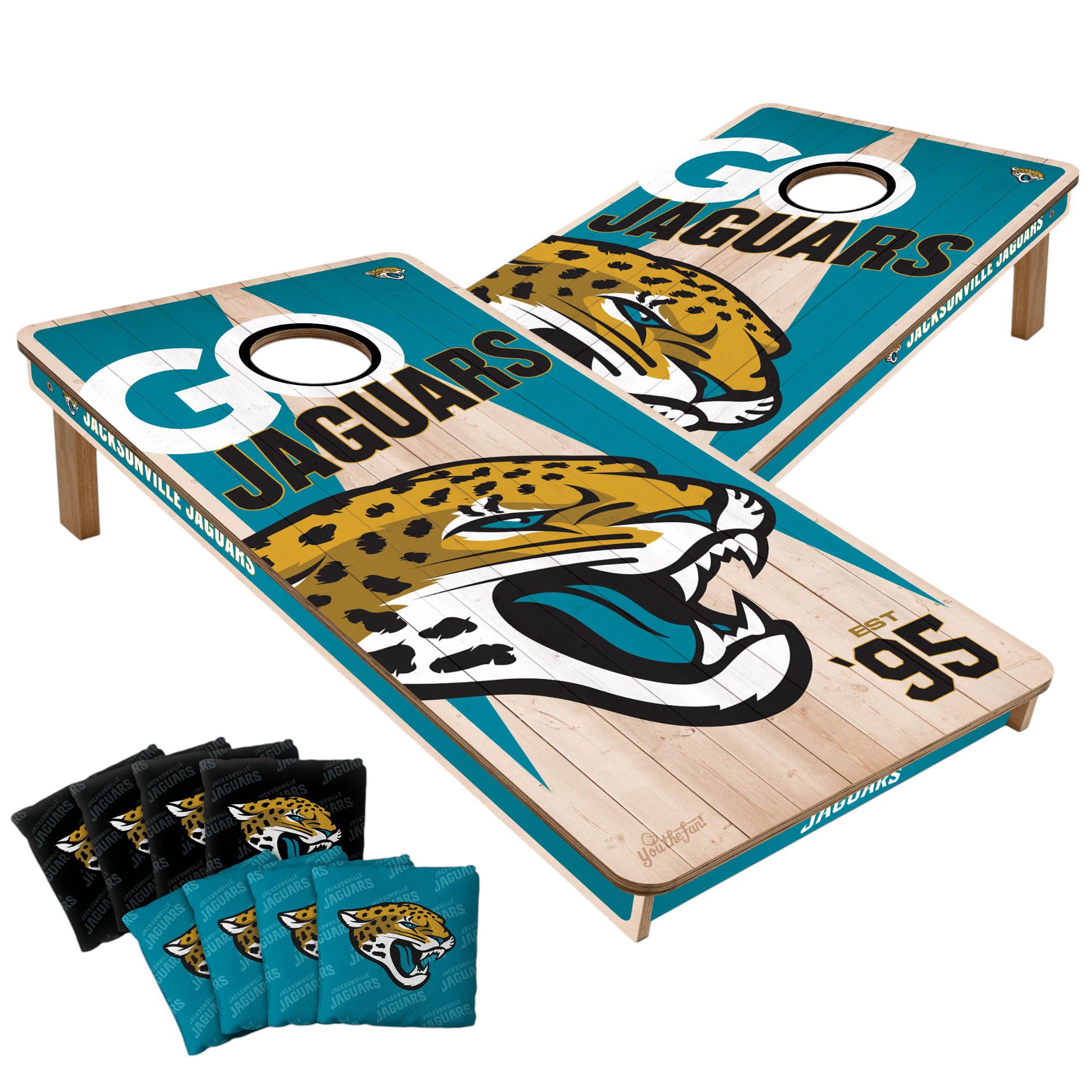 YouTheFan Jacksonville Jaguars 2' x 4' Cornhole Boards product image