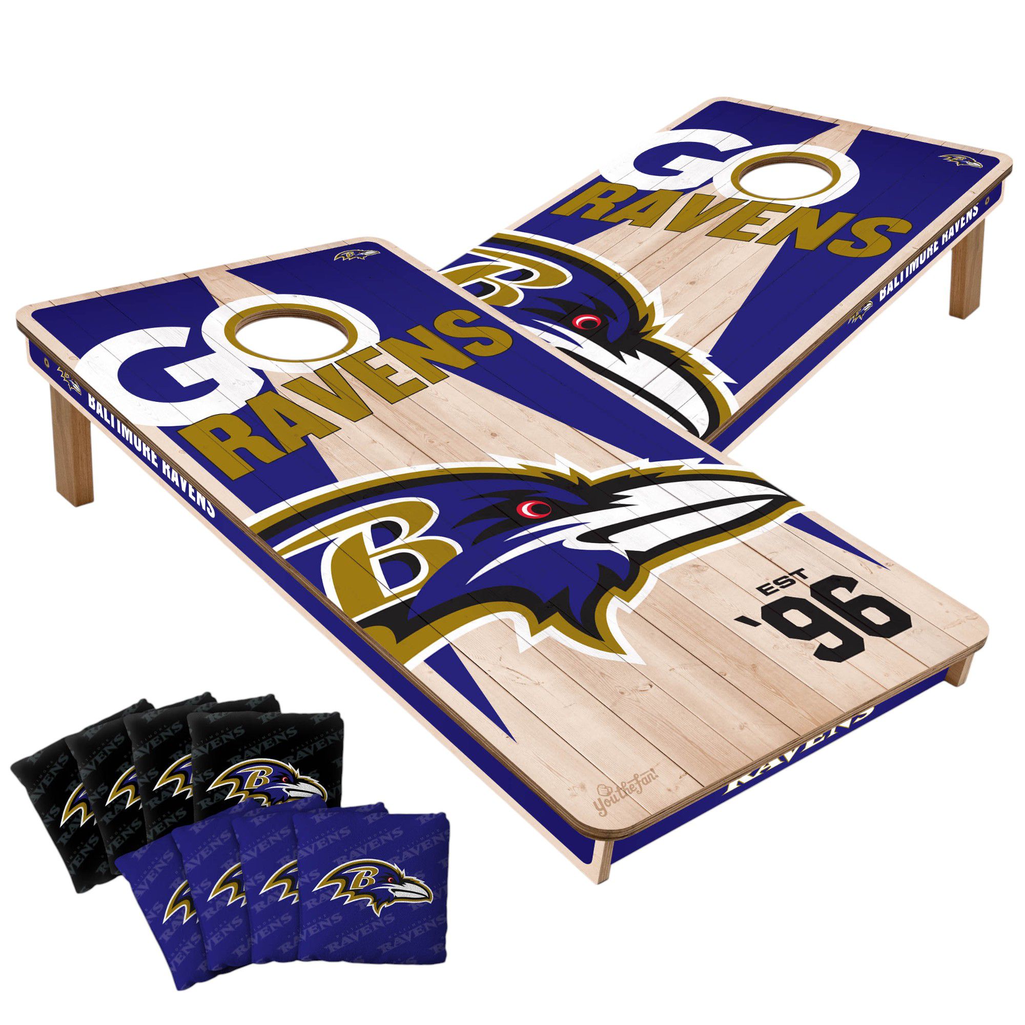 YouTheFan Baltimore Ravens 2' x 4' Cornhole Boards product image