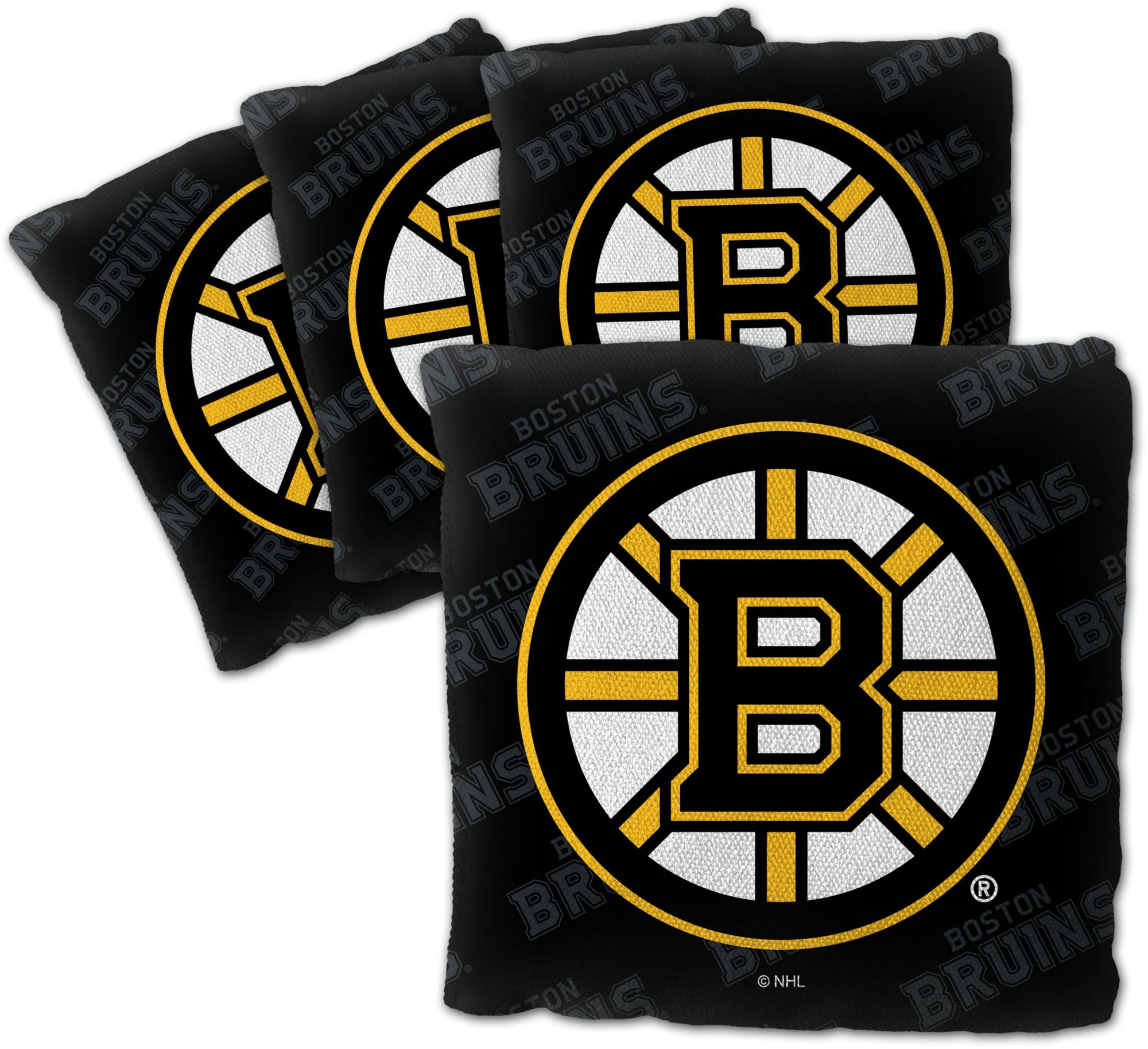 YouTheFan Boston Bruins Black 4-Pack Cornhole Bean Bag Set product image