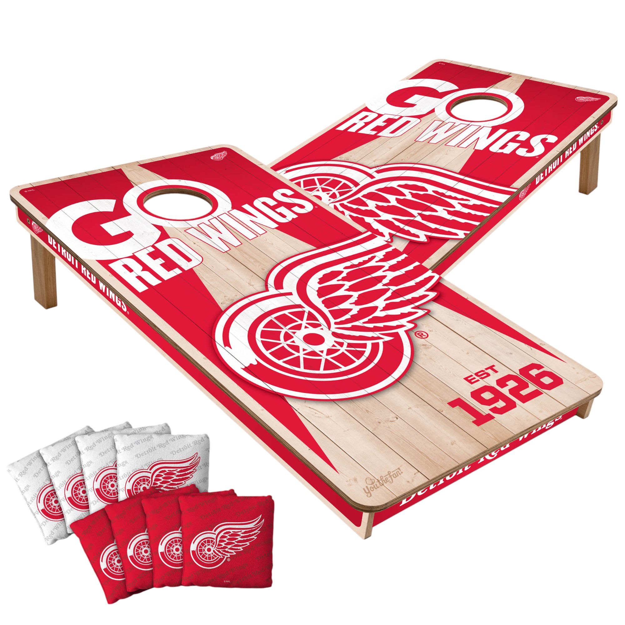 YouTheFan Detroit Red Wings 2' x 4' Cornhole Boards product image