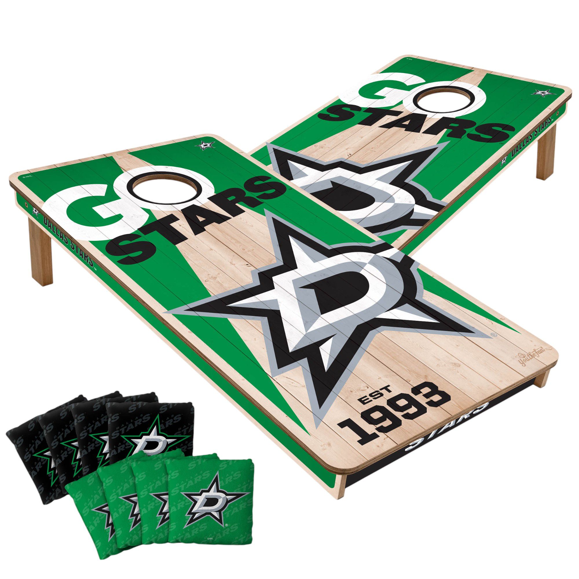 YouTheFan Dallas Stars 2' x 4' Cornhole Boards product image