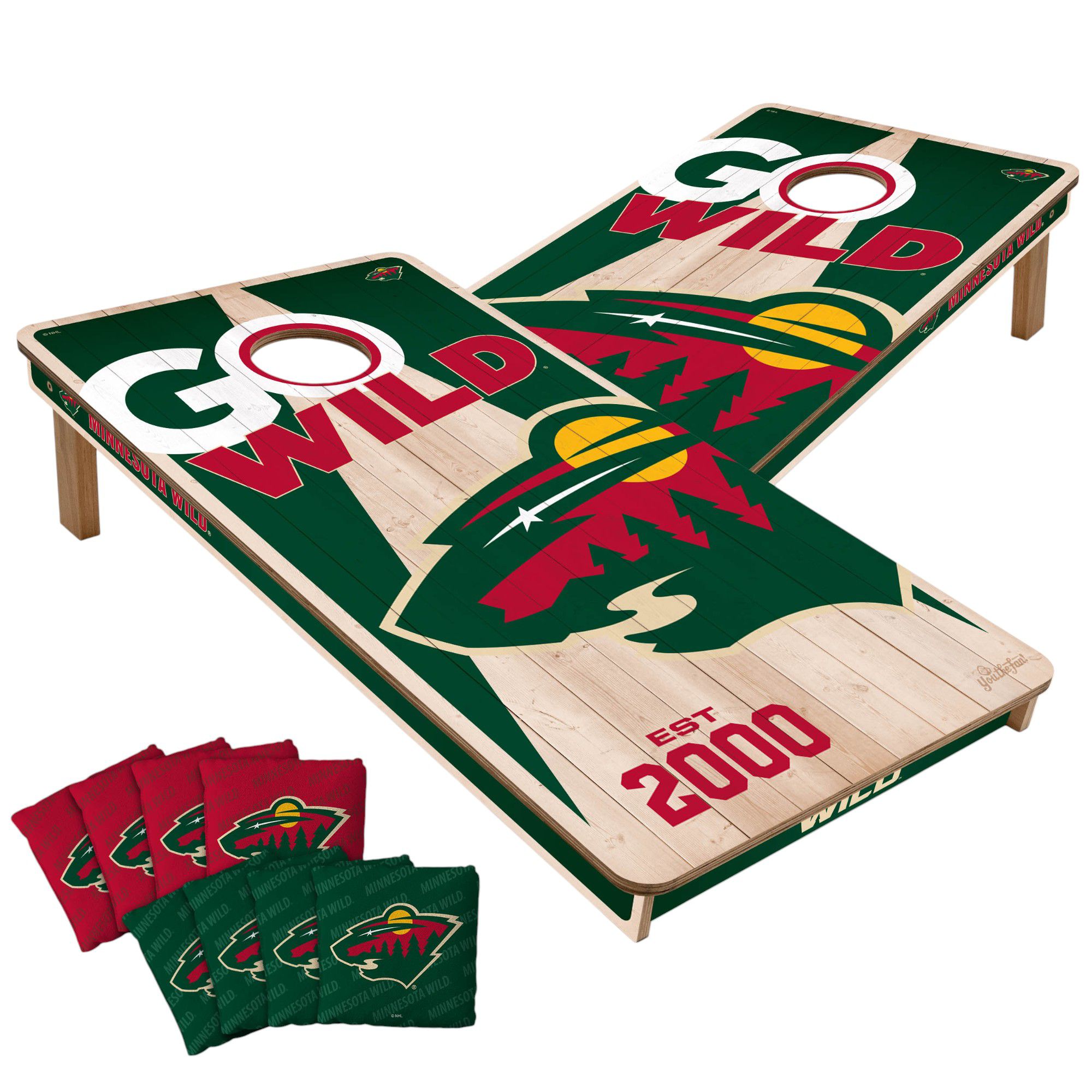 YouTheFan Minnesota Wild 2' x 4' Cornhole Boards product image
