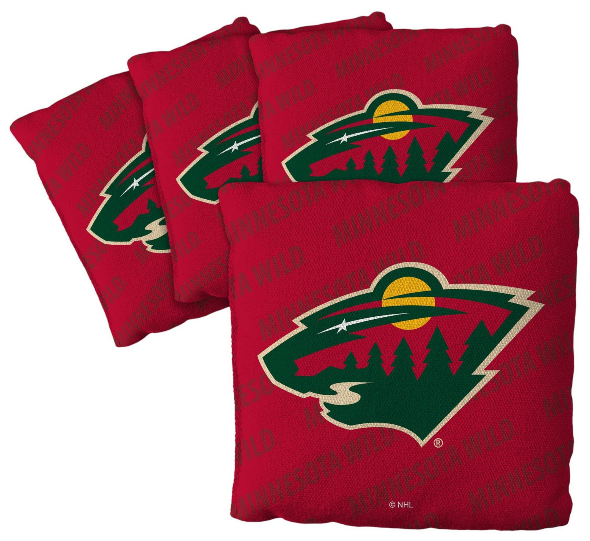 YouTheFan Minnesota Wild Red 4-Pack Cornhole Bean Bag Set product image