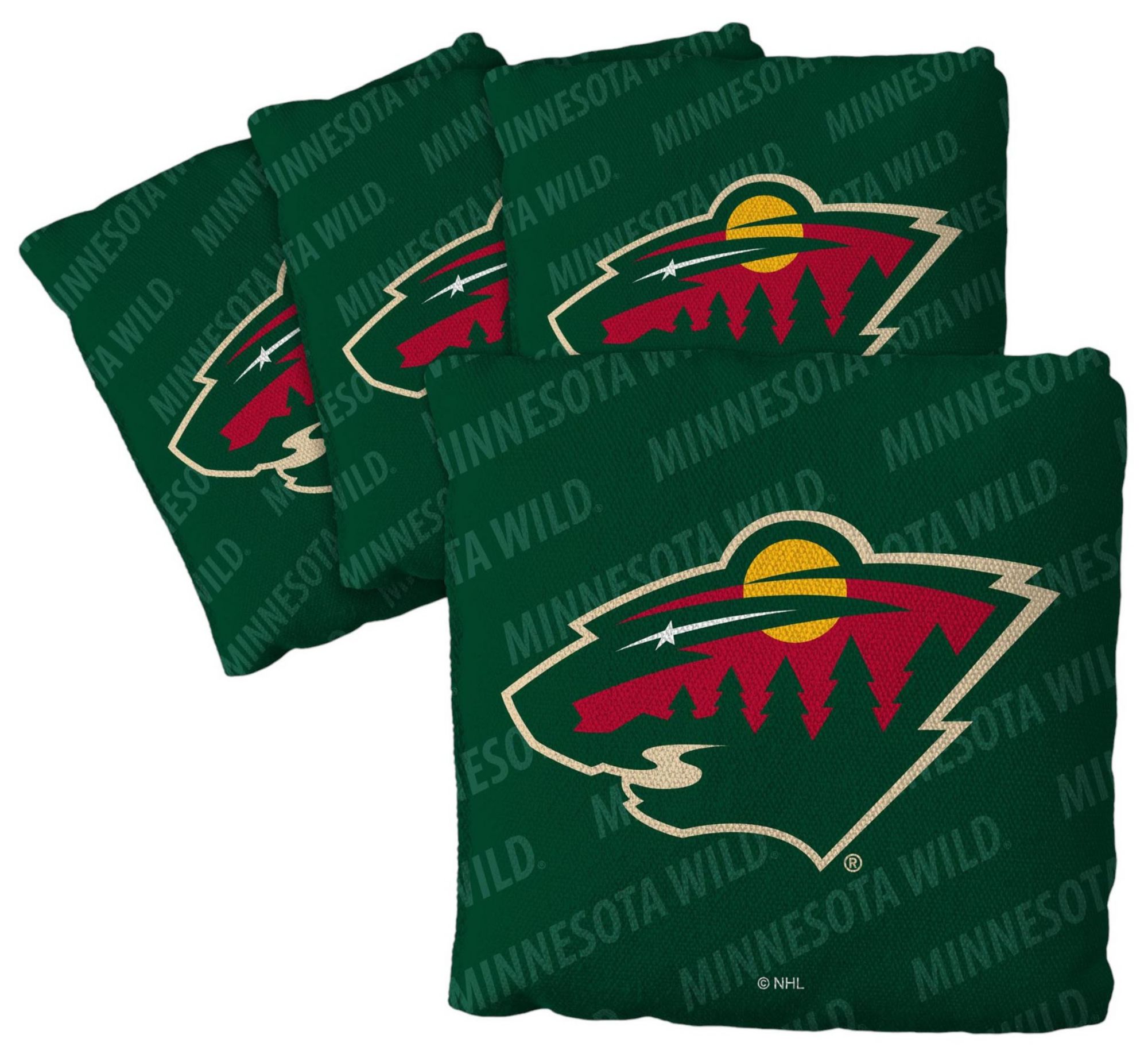 YouTheFan Minnesota Wild Green 4-Pack Cornhole Bean Bag Set product image