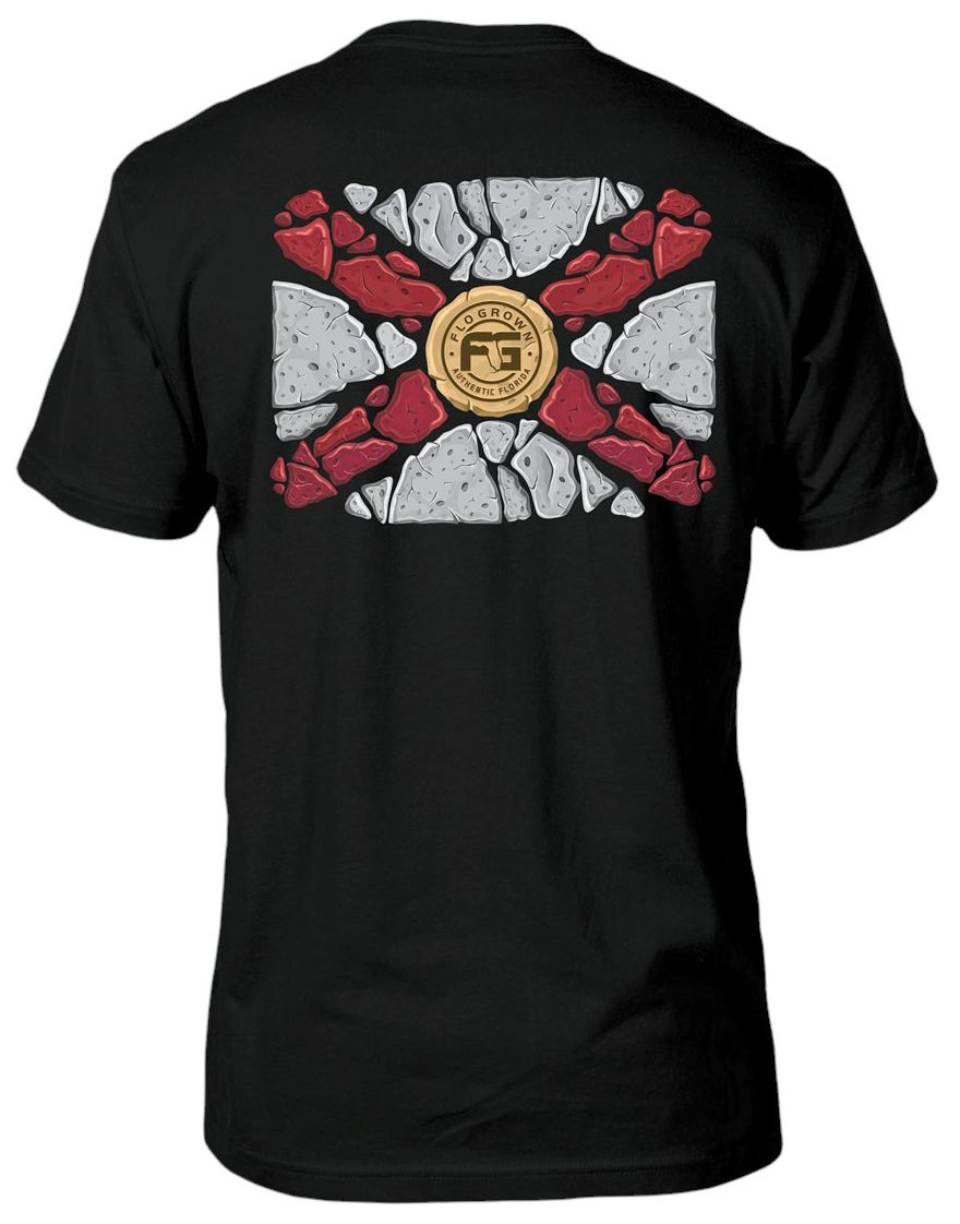 FloGrown Men's Stone Shaped Flag Short Sleeve T-Shirt product image