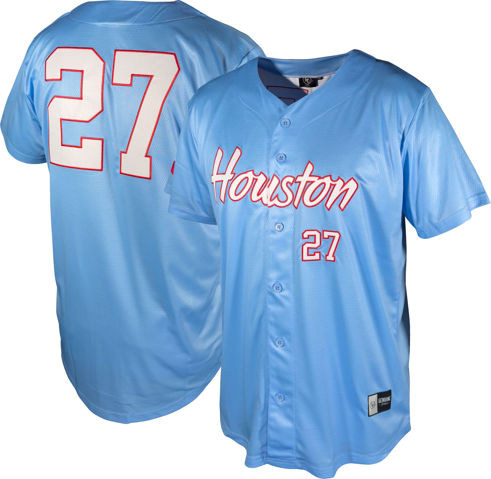 Genuine Collective Men's Houston Cougars Light Blue Replica Baseball Jersey product image