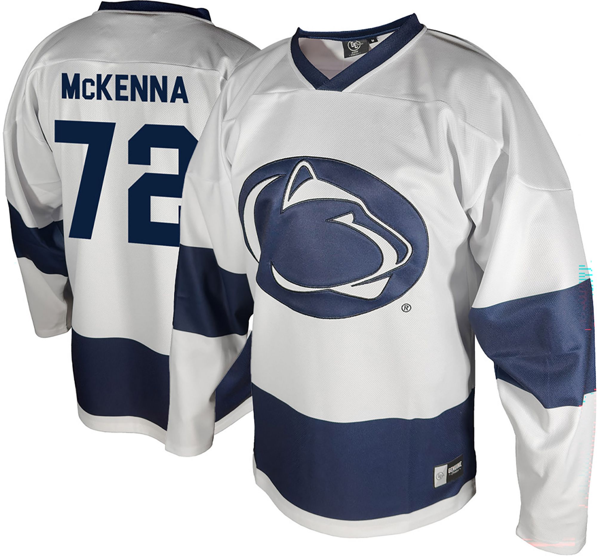Genuine Collective Men's Penn State Nittany Lions Gavin McKenna #72 White Replica Home Jersey product image