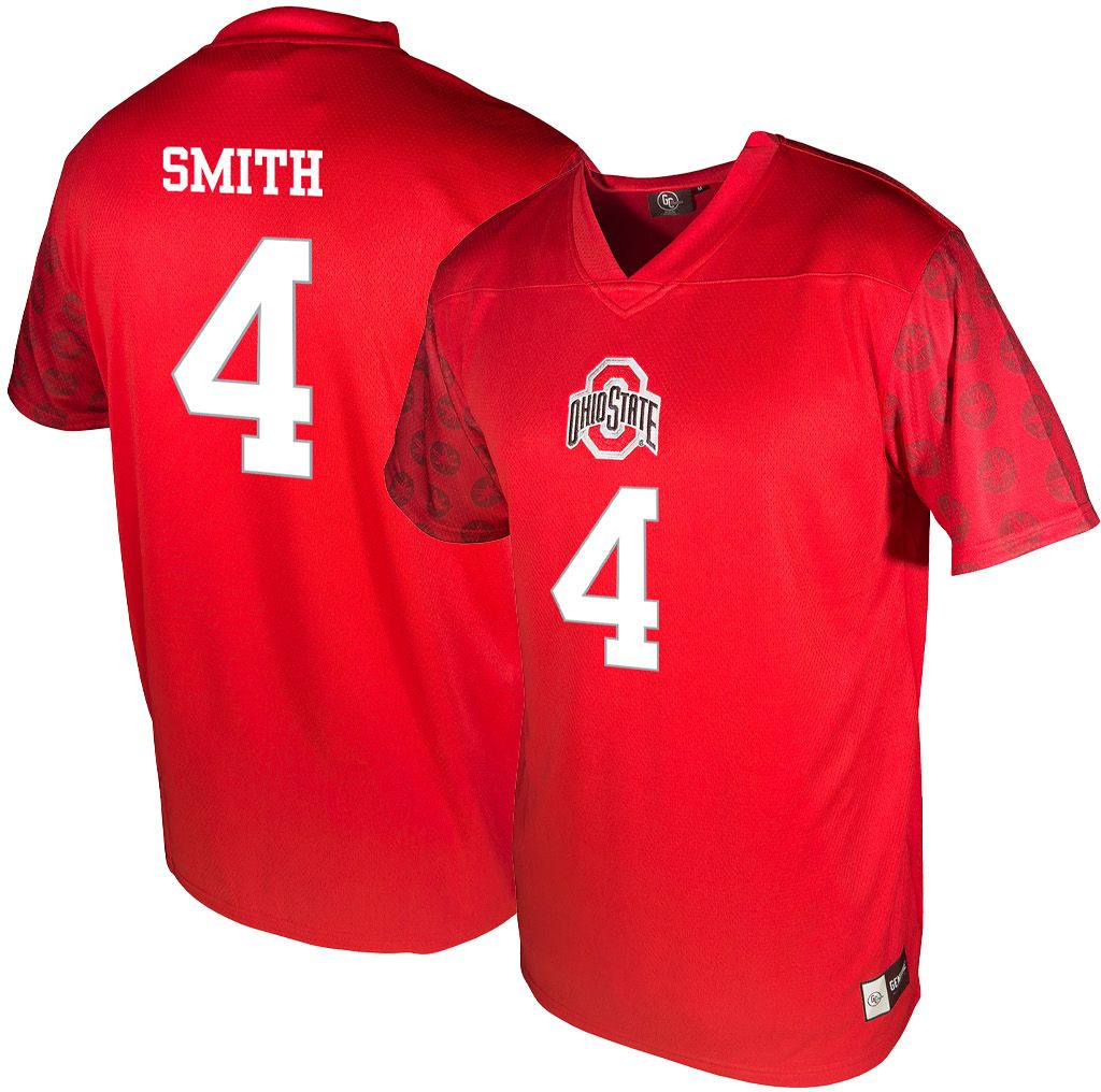 Genuine Collective Men's Ohio State Buckeyes Jeremiah Smith #4 Red Jersey product image
