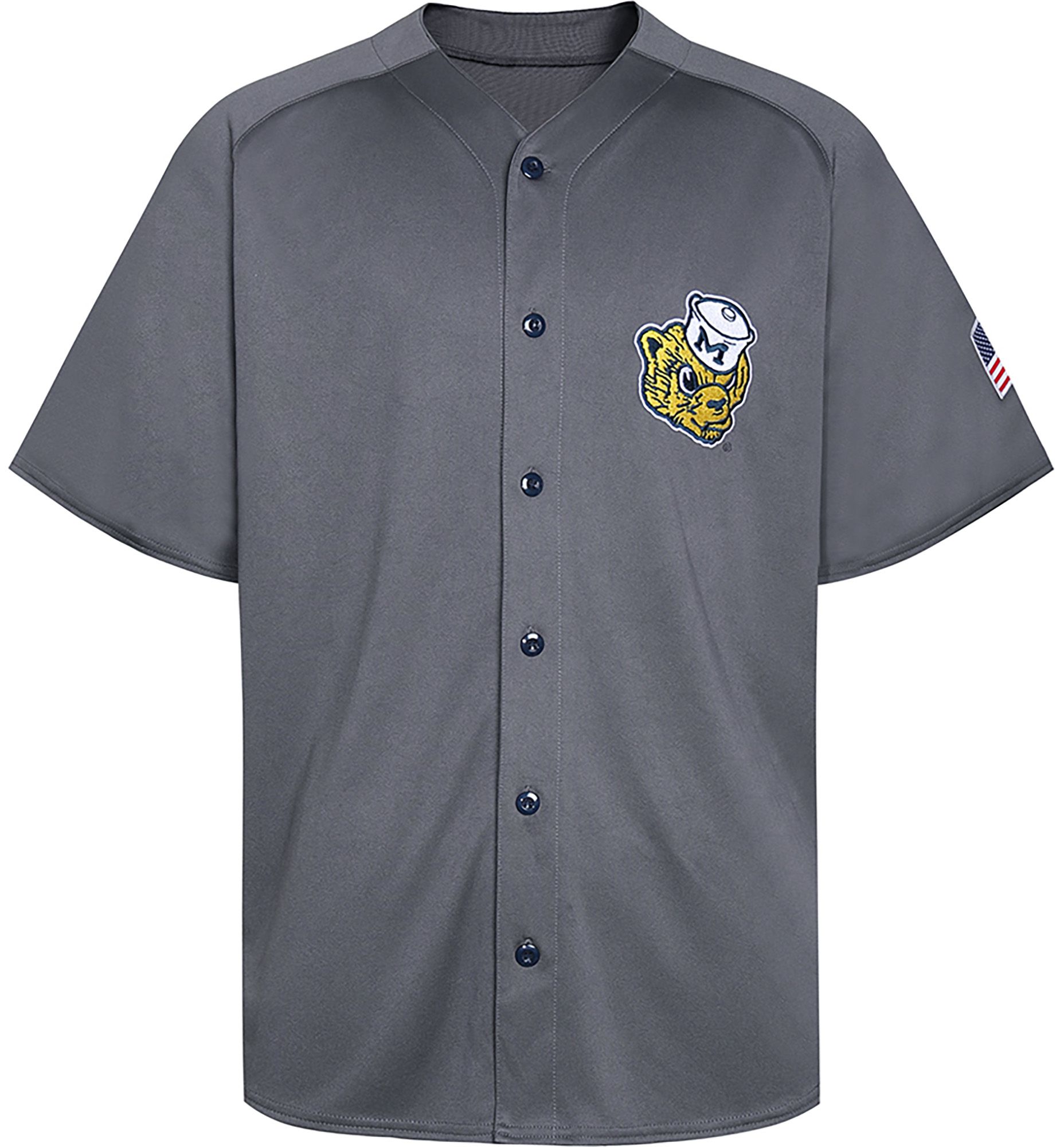 Valiant Men's Michigan Wolverines Grey Vault Baseball Jersey product image