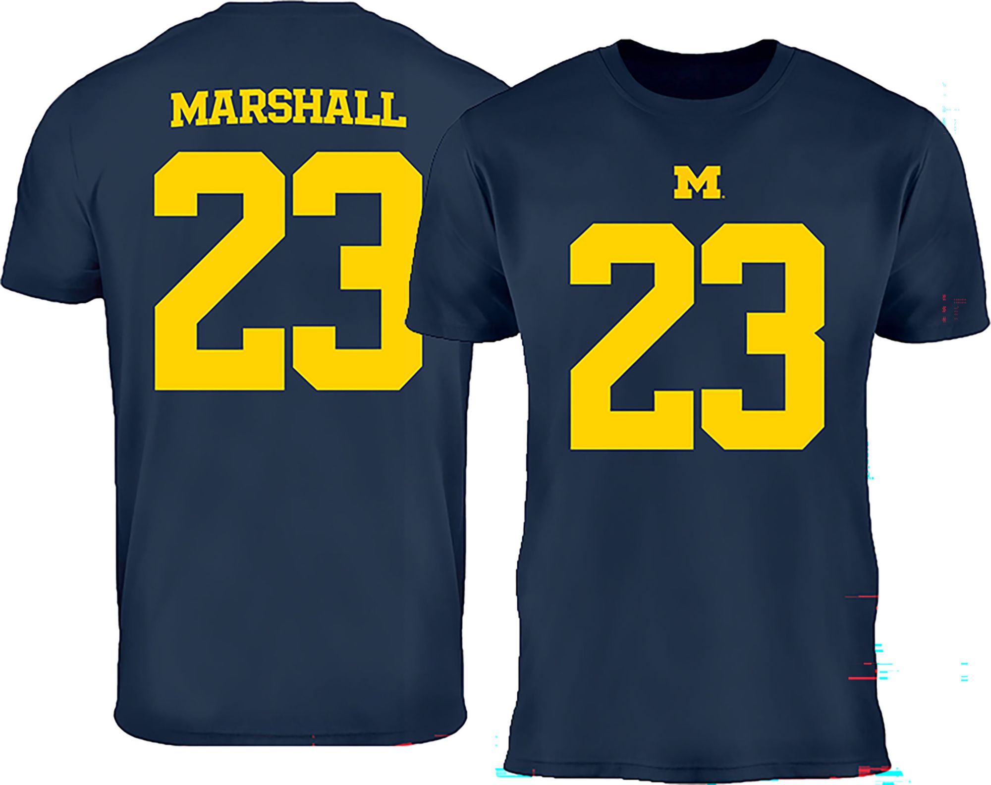 Valiant Men's Michigan Wolverines Jordan Marshall #23 Navy T-Shirt product image