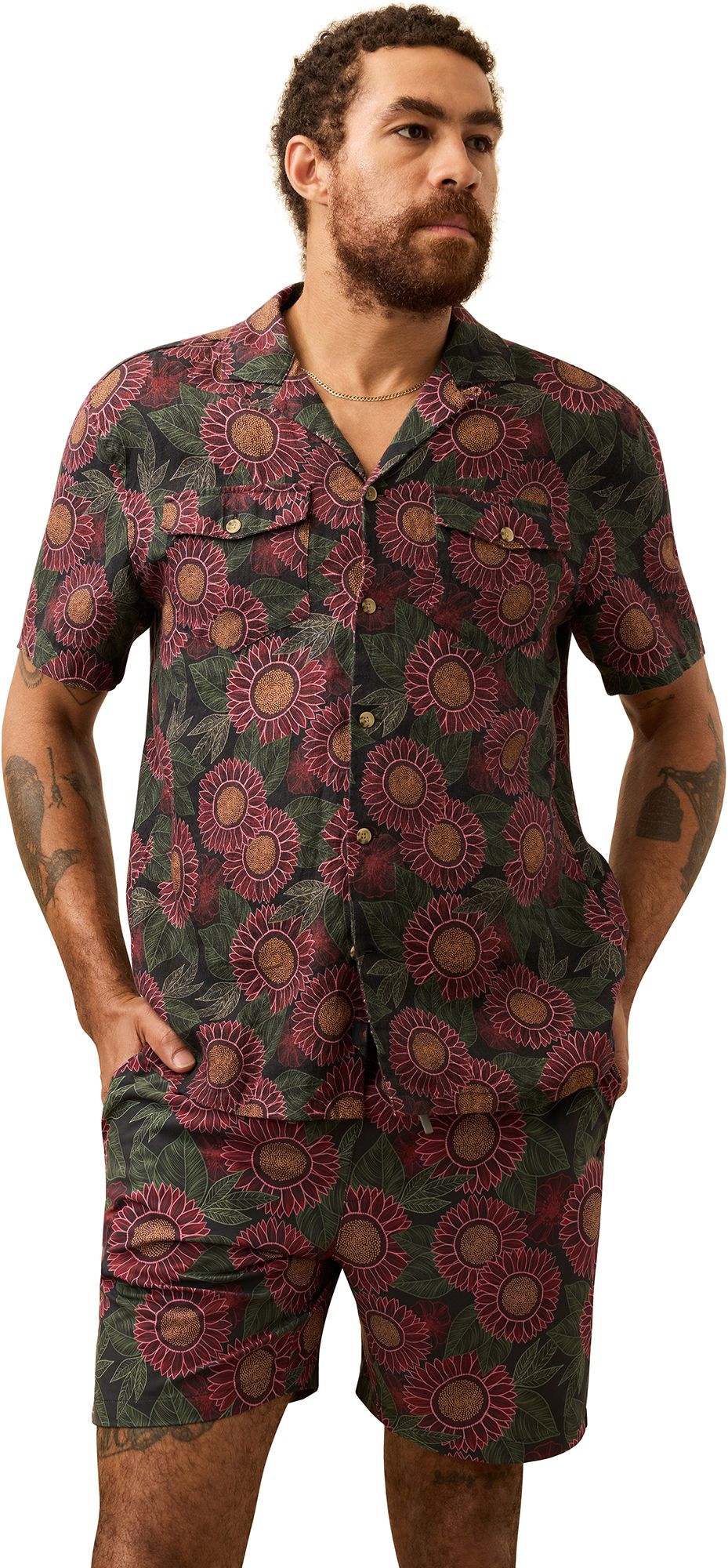 Faherty Men's Reserve Basque Short Sleeve Camp Shirt product image