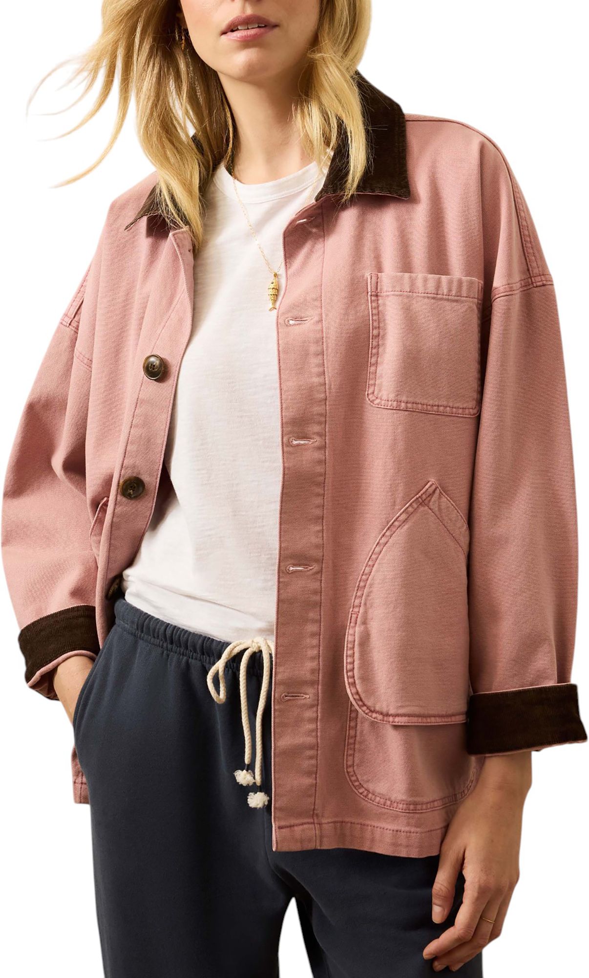 Faherty Women's Sunwashed Canvas Barn Jacket product image
