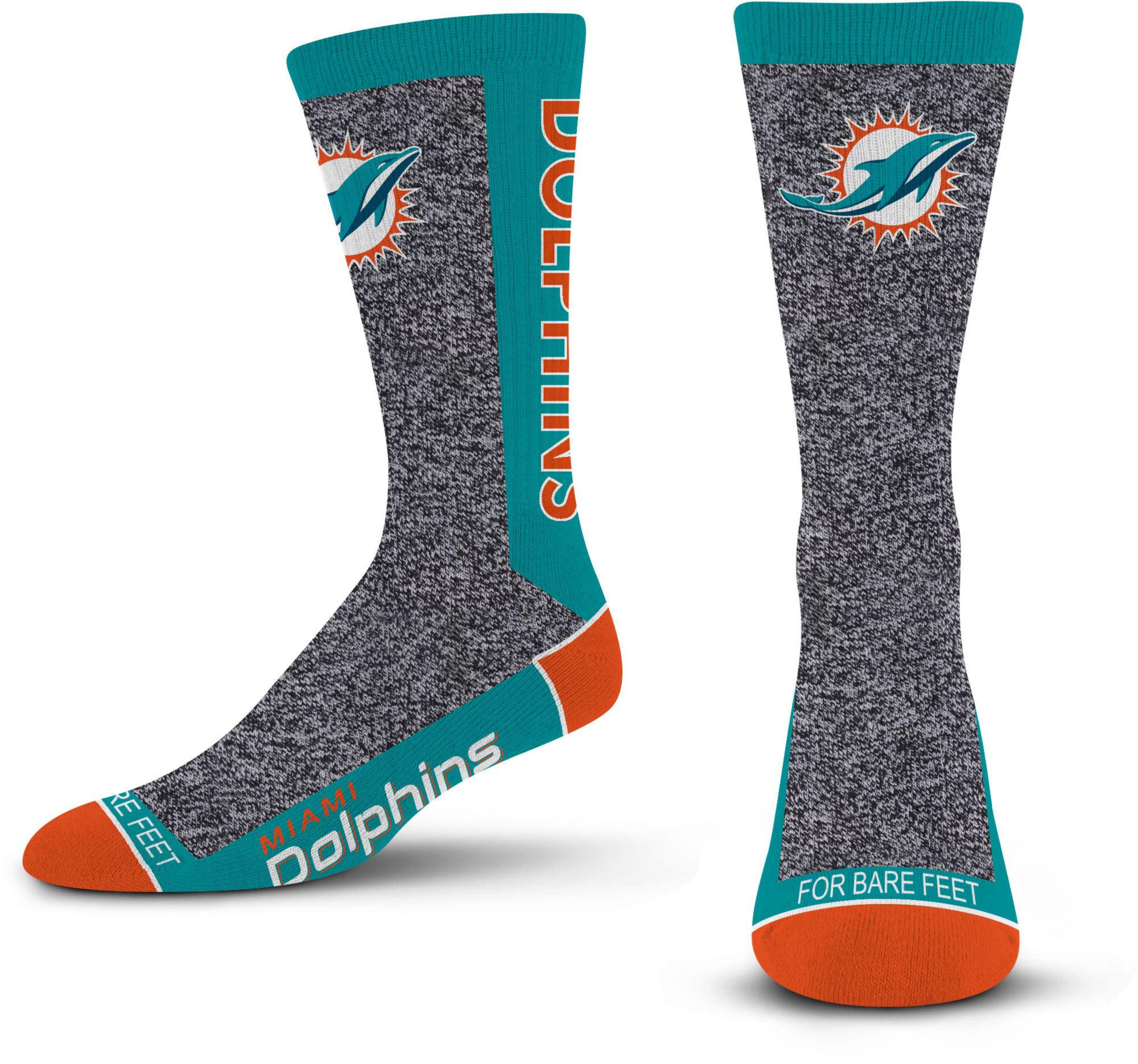 For Bare Feet Adult Miami Dolphins Marble MVP Socks product image