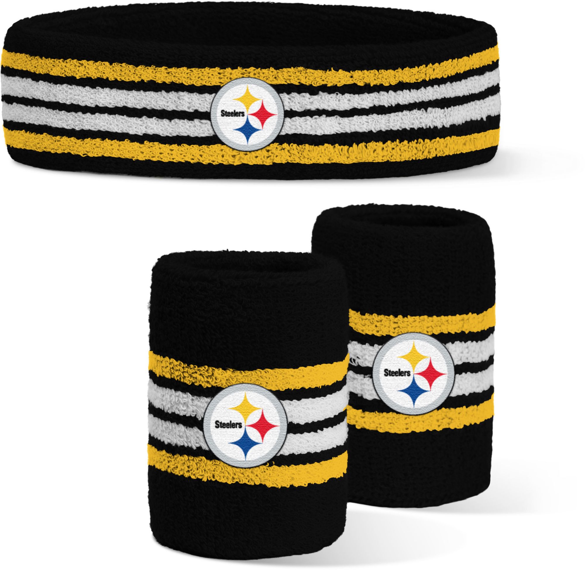 For Bare Feet Pittsburgh Steelers Headband and Wristband Set product image