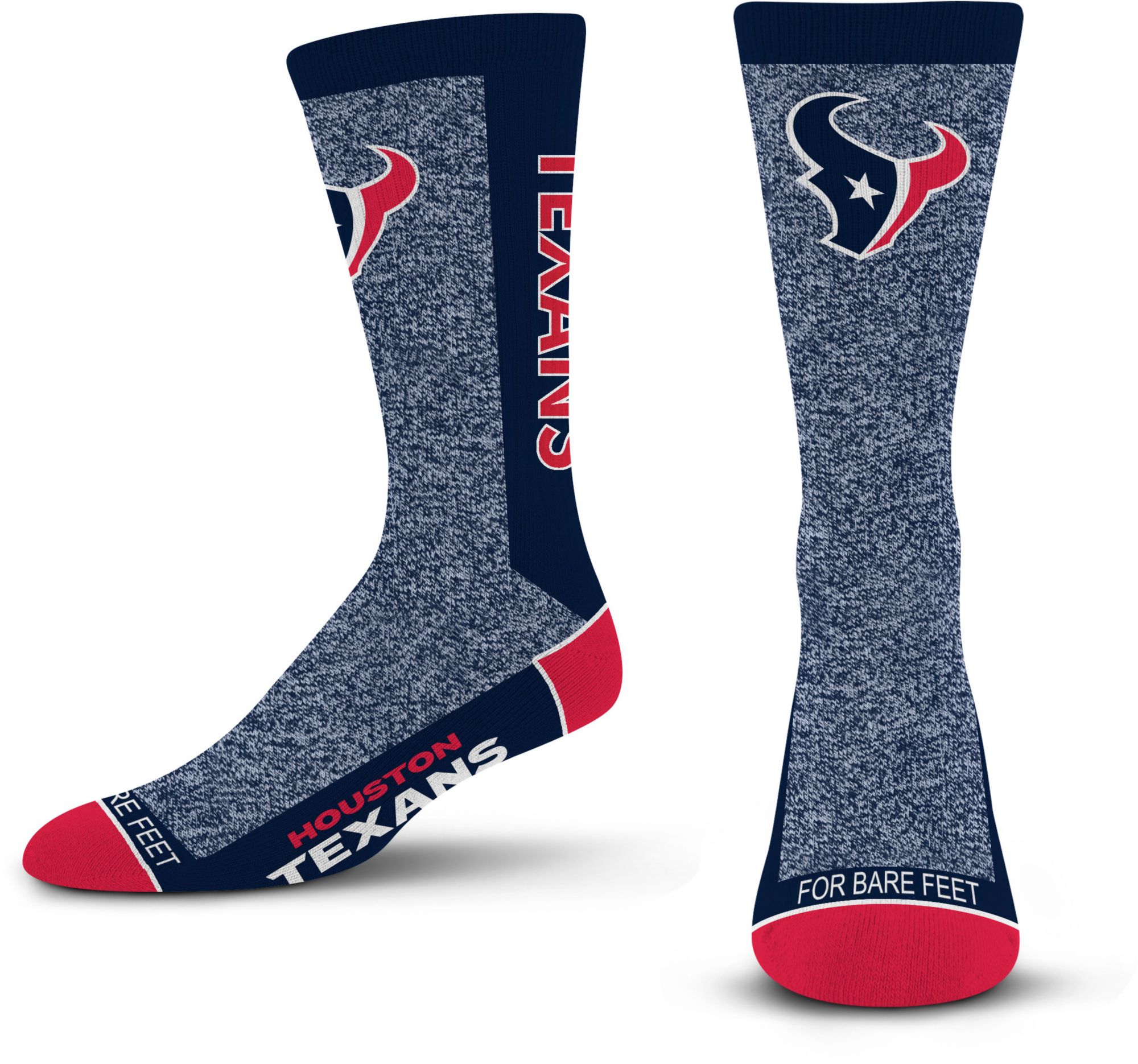 For Bare Feet Adult Houston Texans Marble MVP Socks product image
