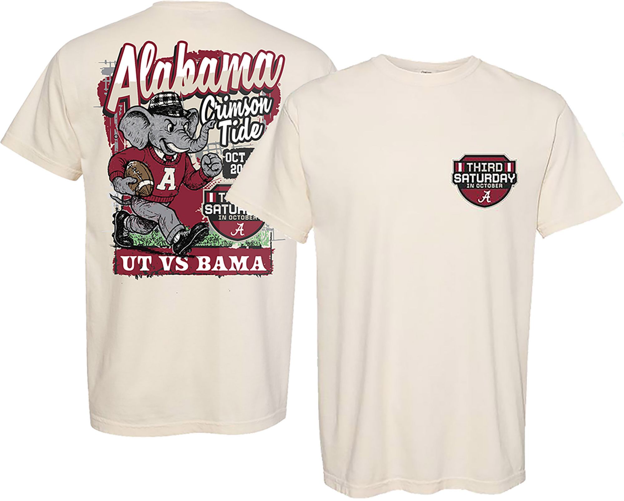 Something Inked Adult Alabama Crimson Tide 'Third Saturday In October' Ivory T-Shirt product image